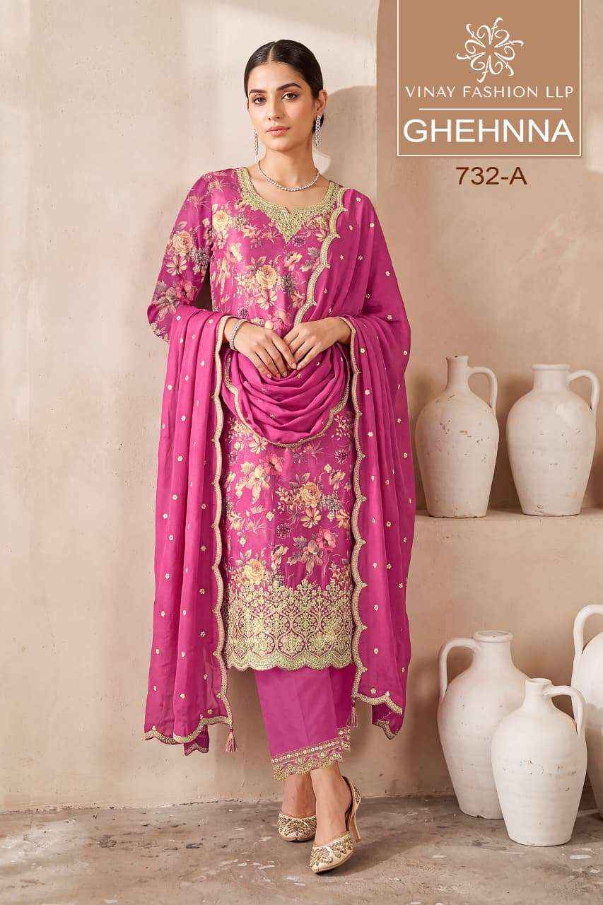 Vinay Fashion Kuleesh Bhaavii Vol 2 Fancy Silk Designer Dress Material 4 Pcs catalog 