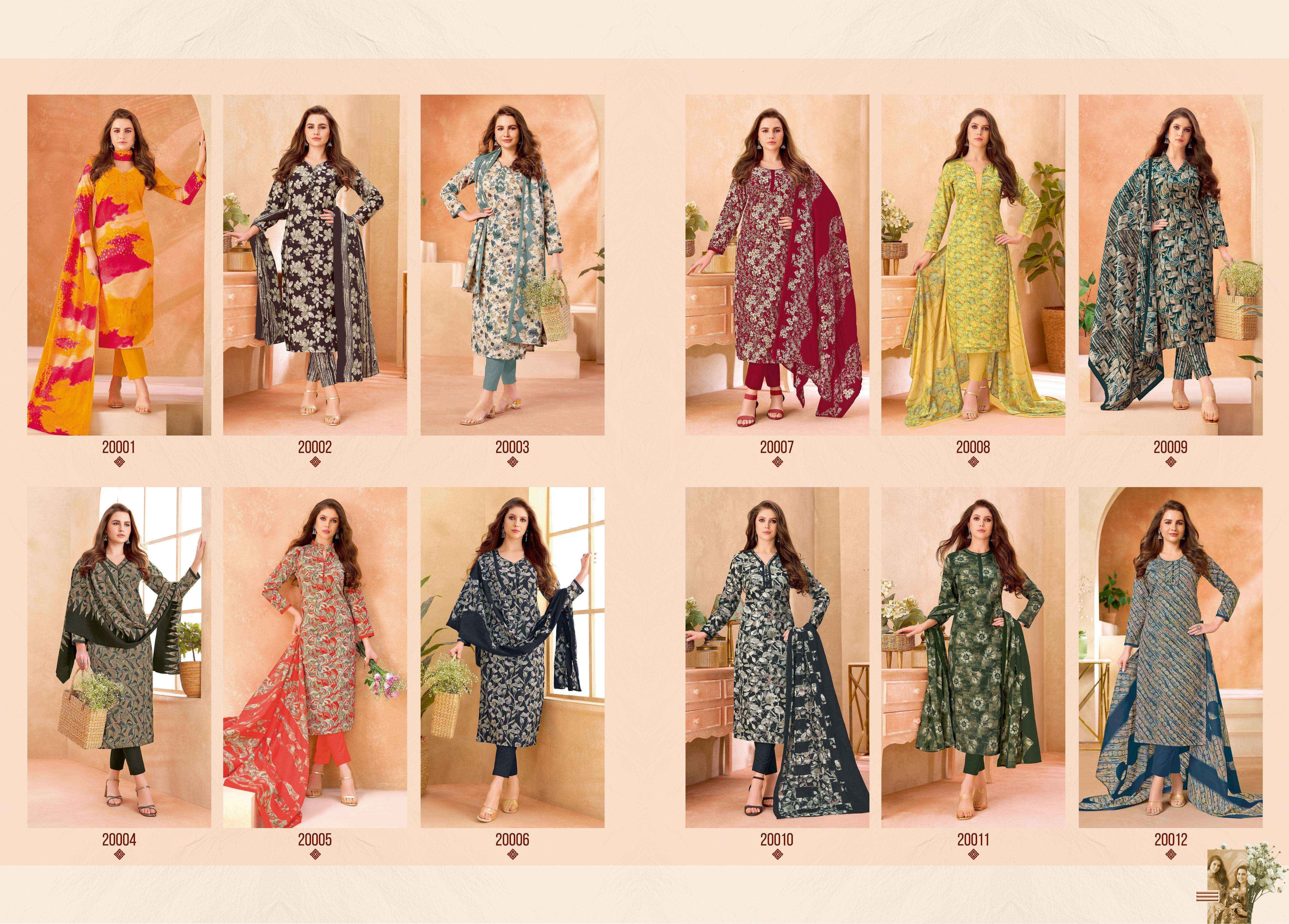 Vinay Fashion Kuleesh Ghehnna Exclusive Premium Chinon Dress Material 4 Pcs Catalog 