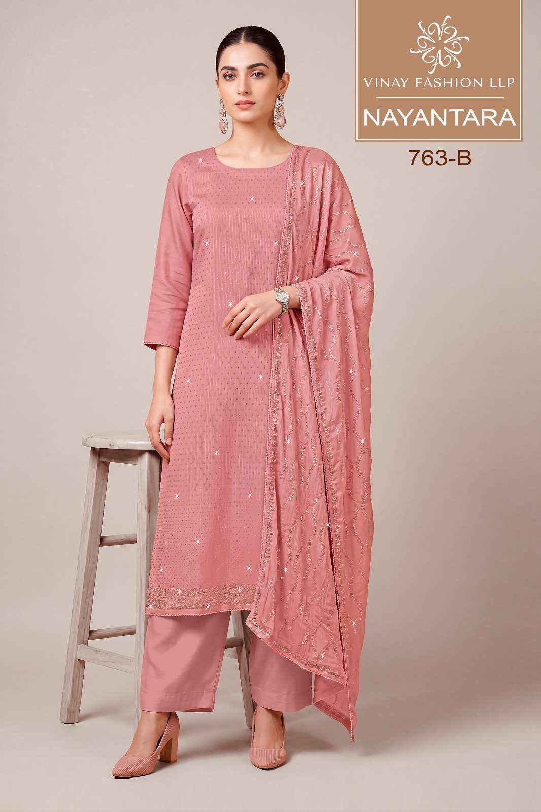 Vinay Fashion Kuleesh Nayantara Partywear Style Ladies Dress Material 4 Pcs Catalog )