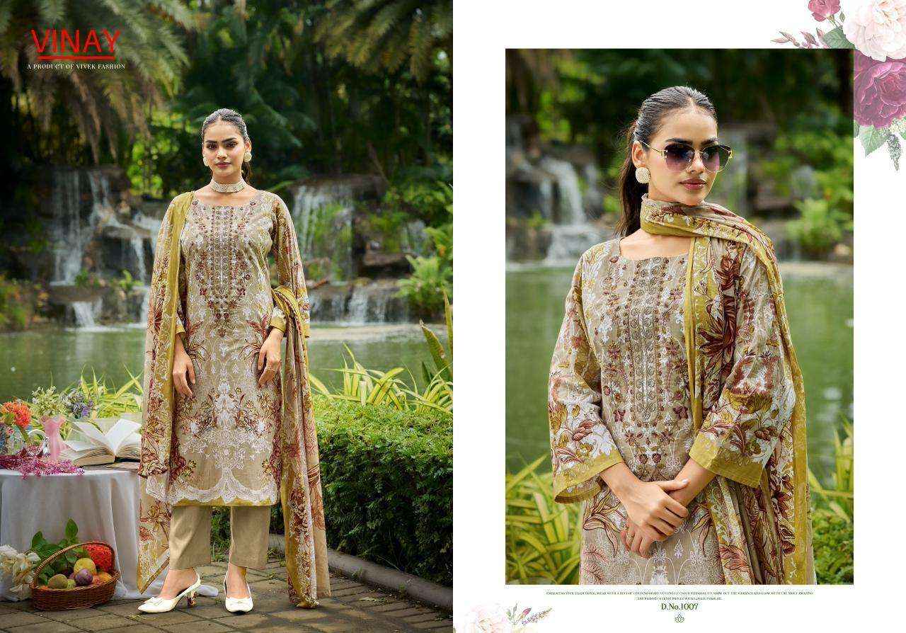 Vinay Fashion Rihaana Vol 1 Pure Cotton Dress Material Wholesale Price 8 Pcs Catalogue