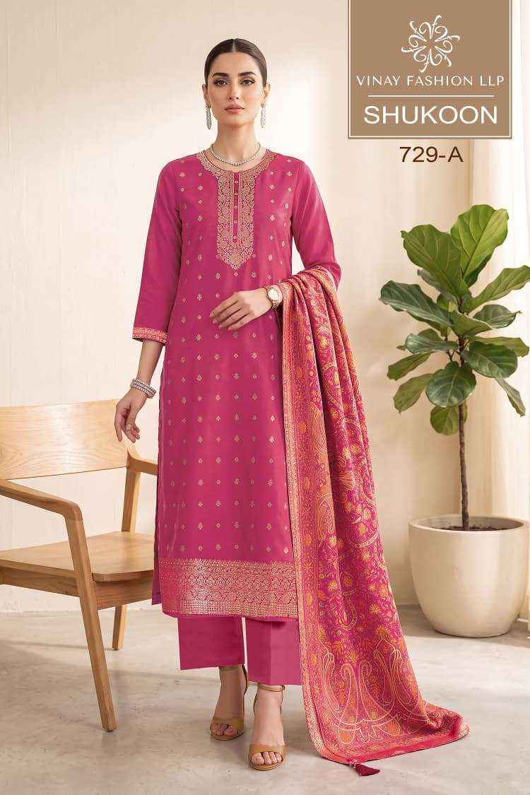 Vinay Fashion Shukoon Fancy Russian Silk Dress Material 4 Pcs Catalog