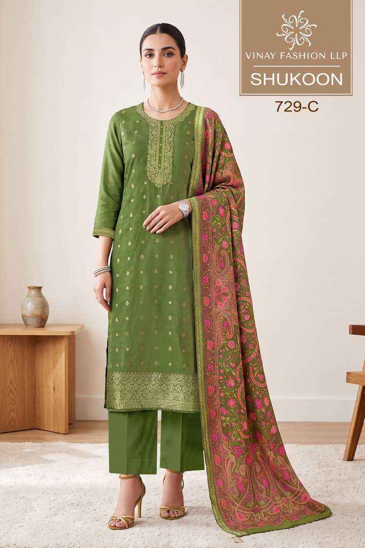 Vinay Fashion Shukoon Fancy Russian Silk Dress Material 4 Pcs Catalog