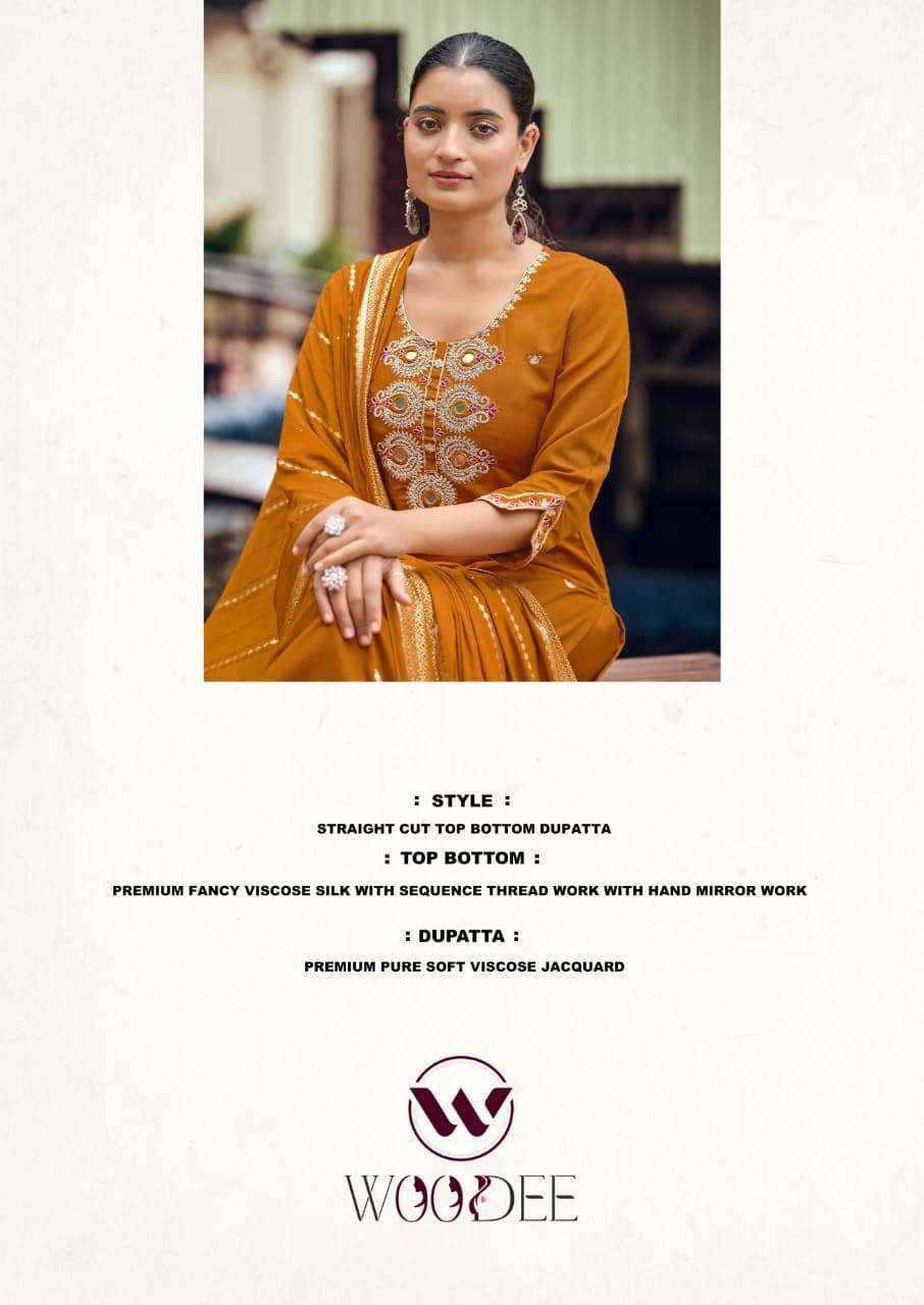 Woodee Raahi Premium Designs 3 Piece Suit Catalog Suppliers 6 Pcs Catalog 