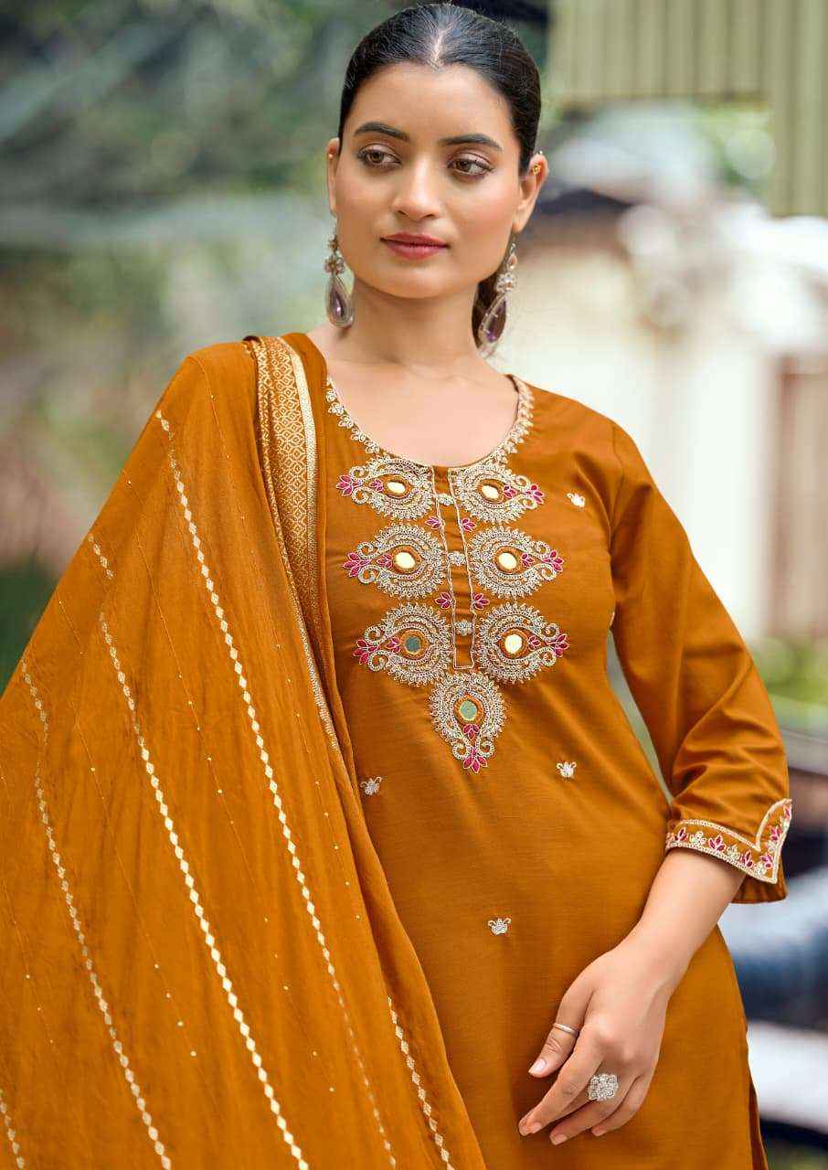 Woodee Raahi Premium Designs 3 Piece Suit Catalog Suppliers 6 Pcs Catalog 