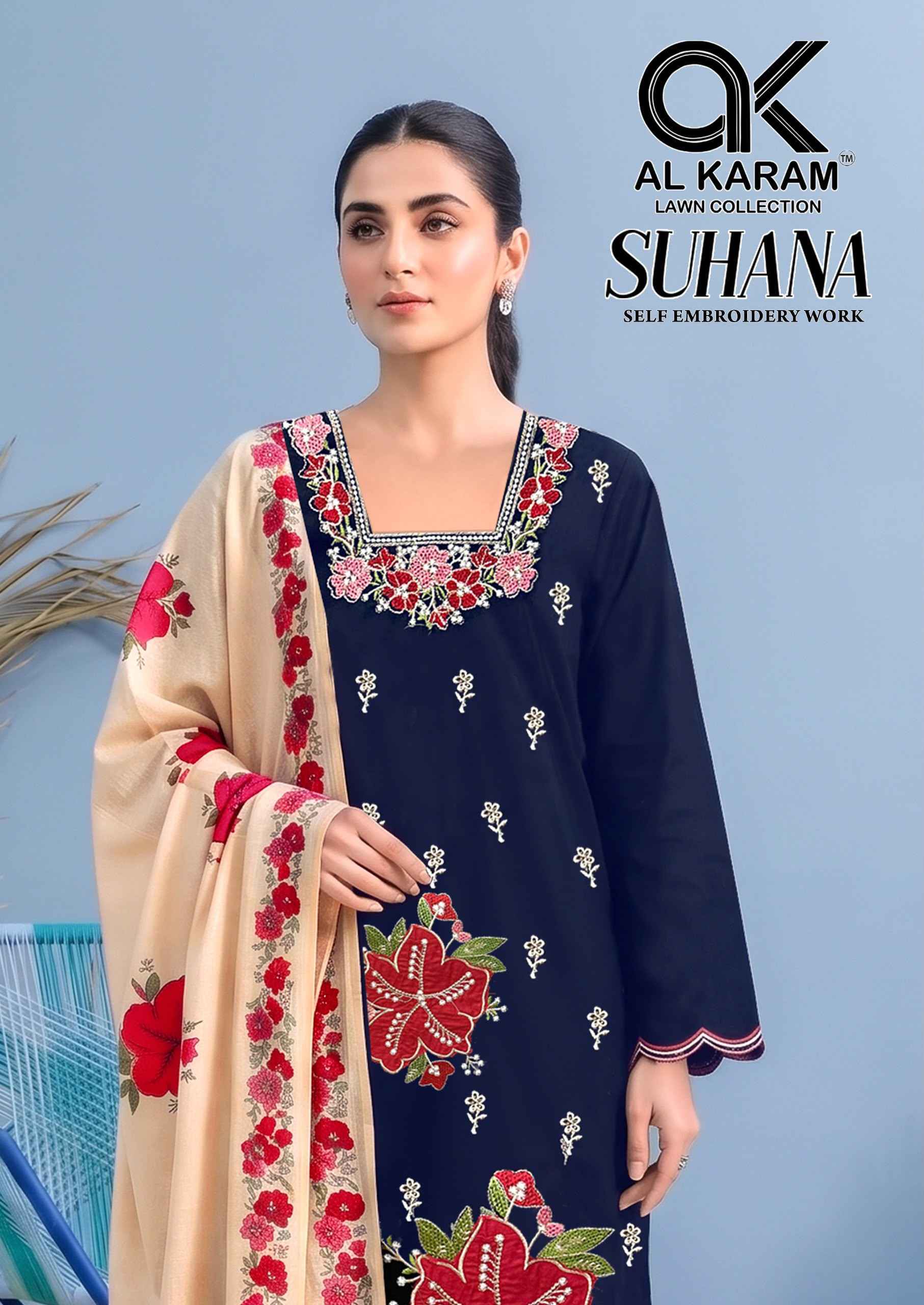 Al Karam Suhana Rayon Dress Material 4 pcs Catalogue | Surat Wholesale Factory