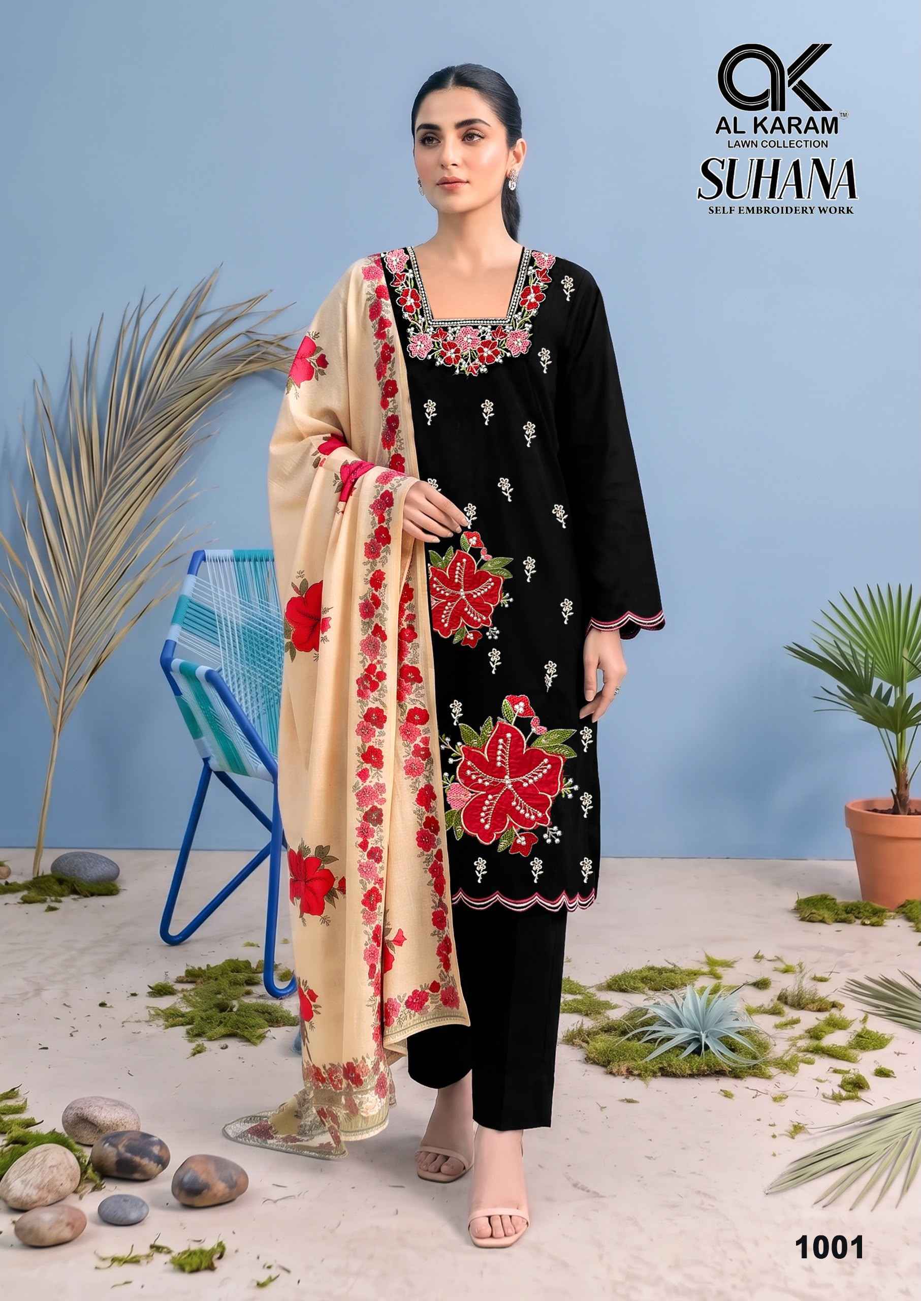 Al Karam Suhana Rayon Dress Material 4 pcs Catalogue | Surat Wholesale Factory
