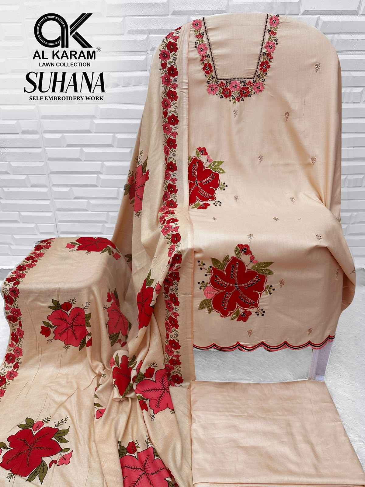 Al Karam Suhana Rayon Dress Material 4 pcs Catalogue | Surat Wholesale Factory