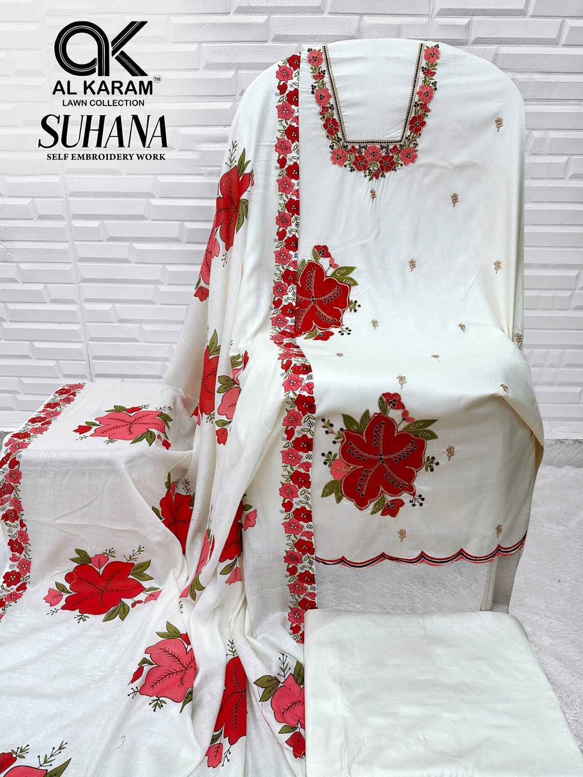 Al Karam Suhana Rayon Dress Material 4 pcs Catalogue | Surat Wholesale Factory