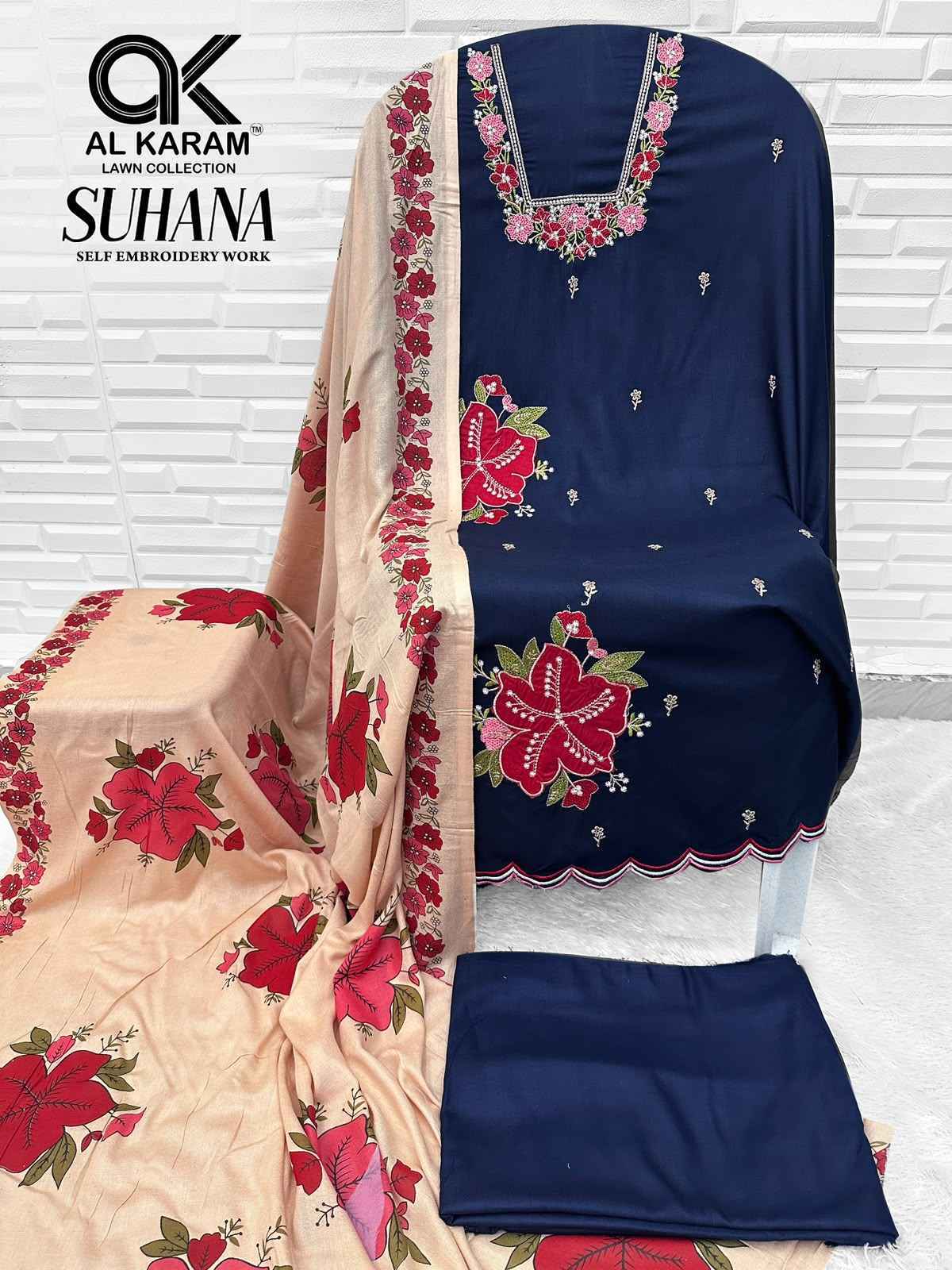 Al Karam Suhana Rayon Dress Material 4 pcs Catalogue | Surat Wholesale Factory