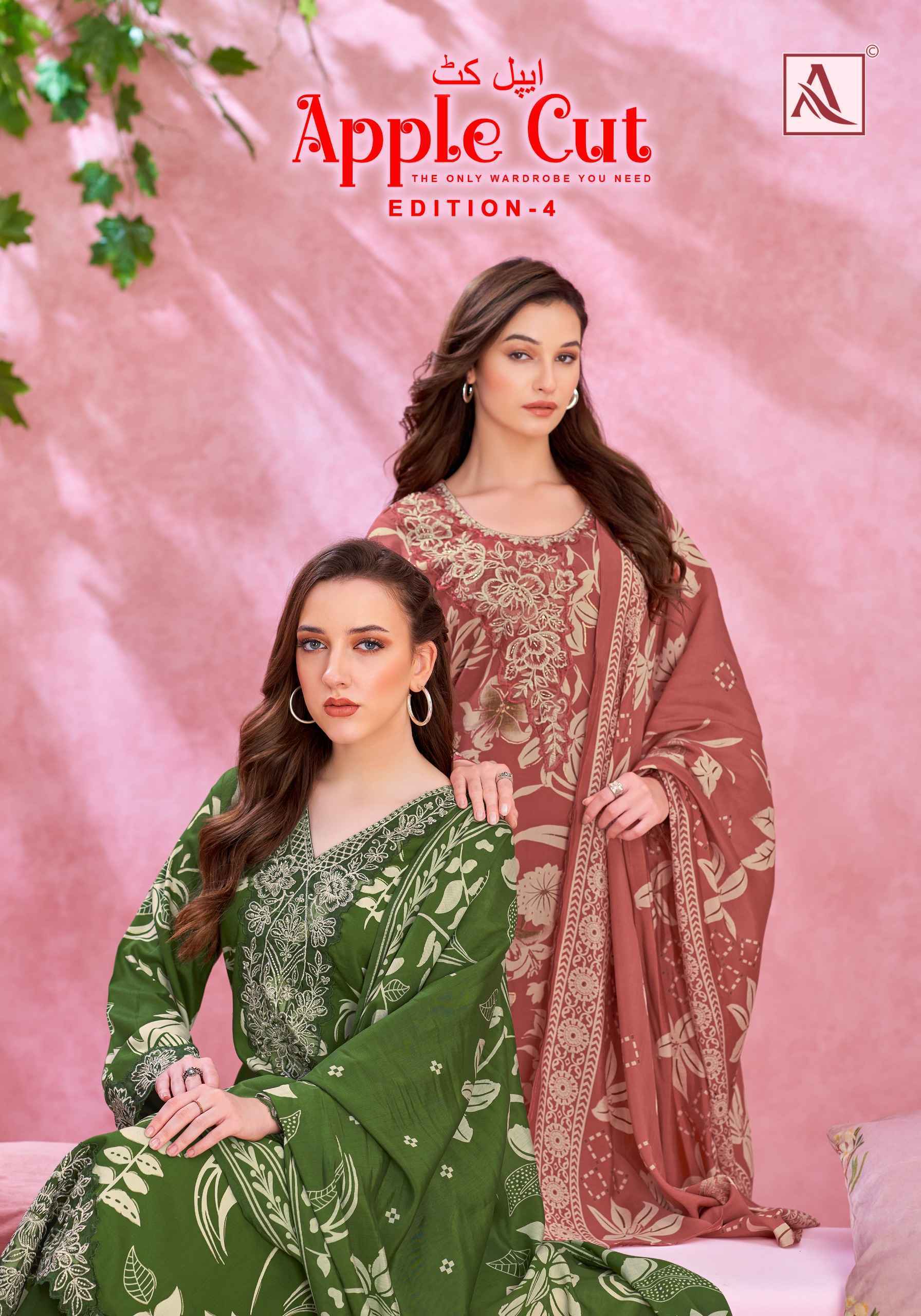 Alok Apple Cut Black Edition 4 Viscose Reyon Dress Material 6 pcs Catalog