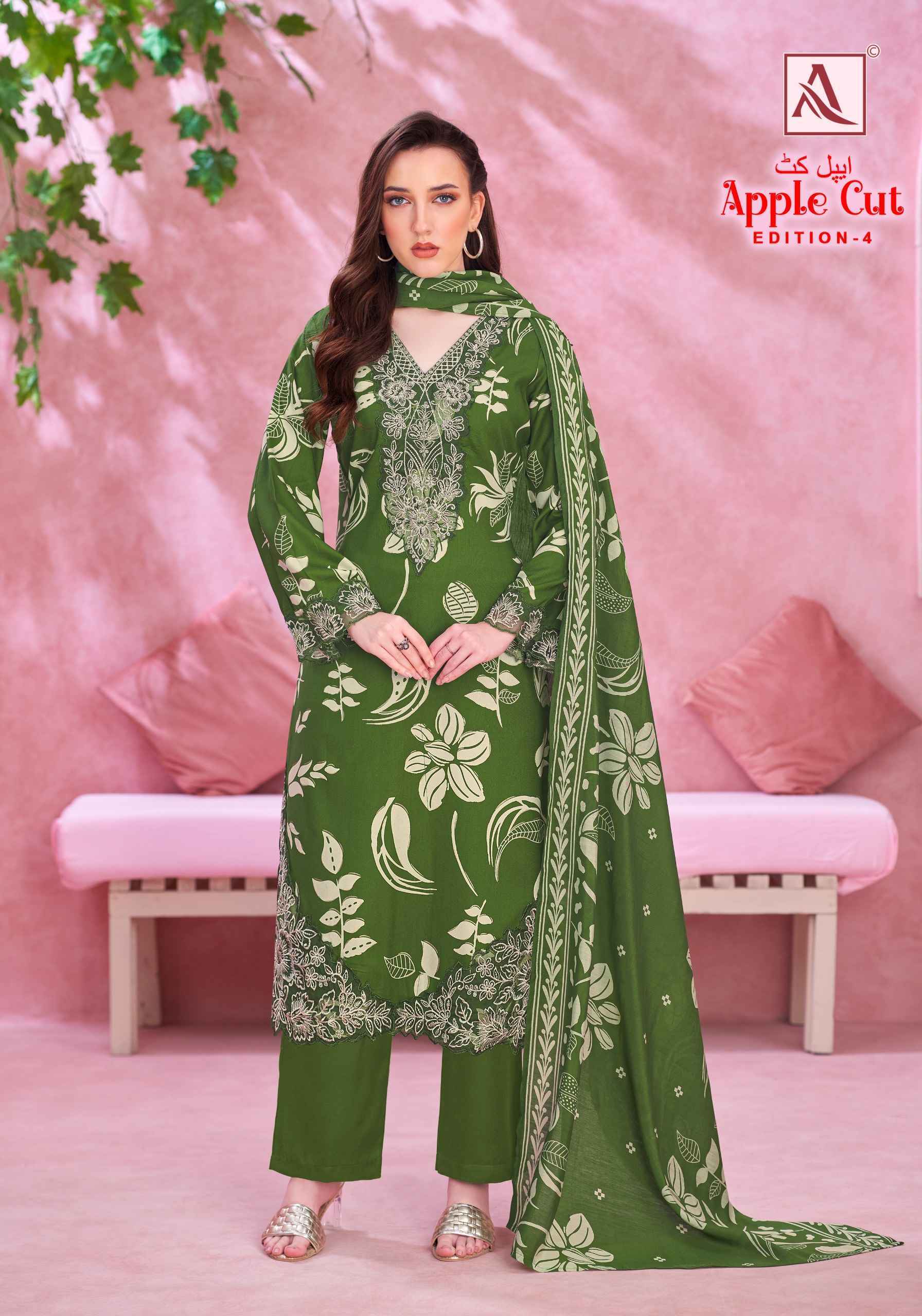 Alok Apple Cut Black Edition 4 Viscose Reyon Dress Material 6 pcs Catalog
