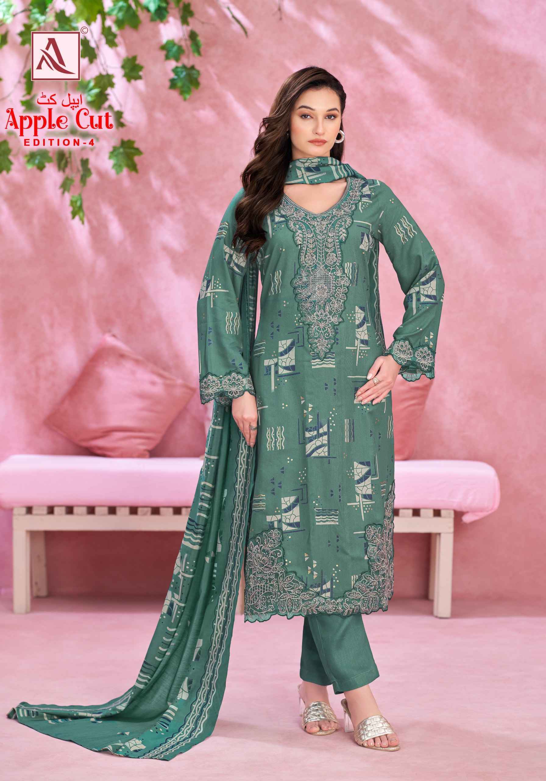 Alok Apple Cut Black Edition 4 Viscose Reyon Dress Material 6 pcs Catalog