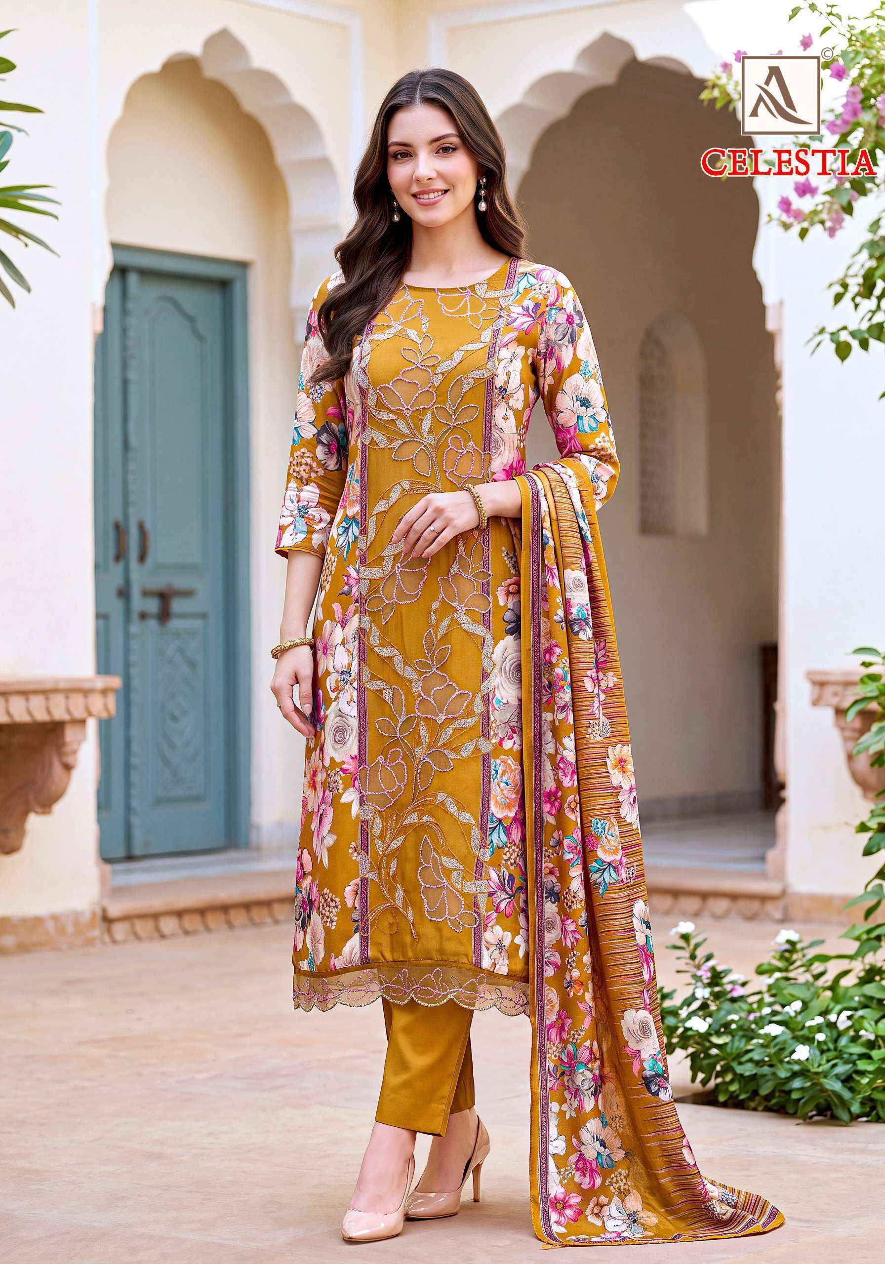Alok Celestia Viscose Dress Material 6 pcs Catalogue