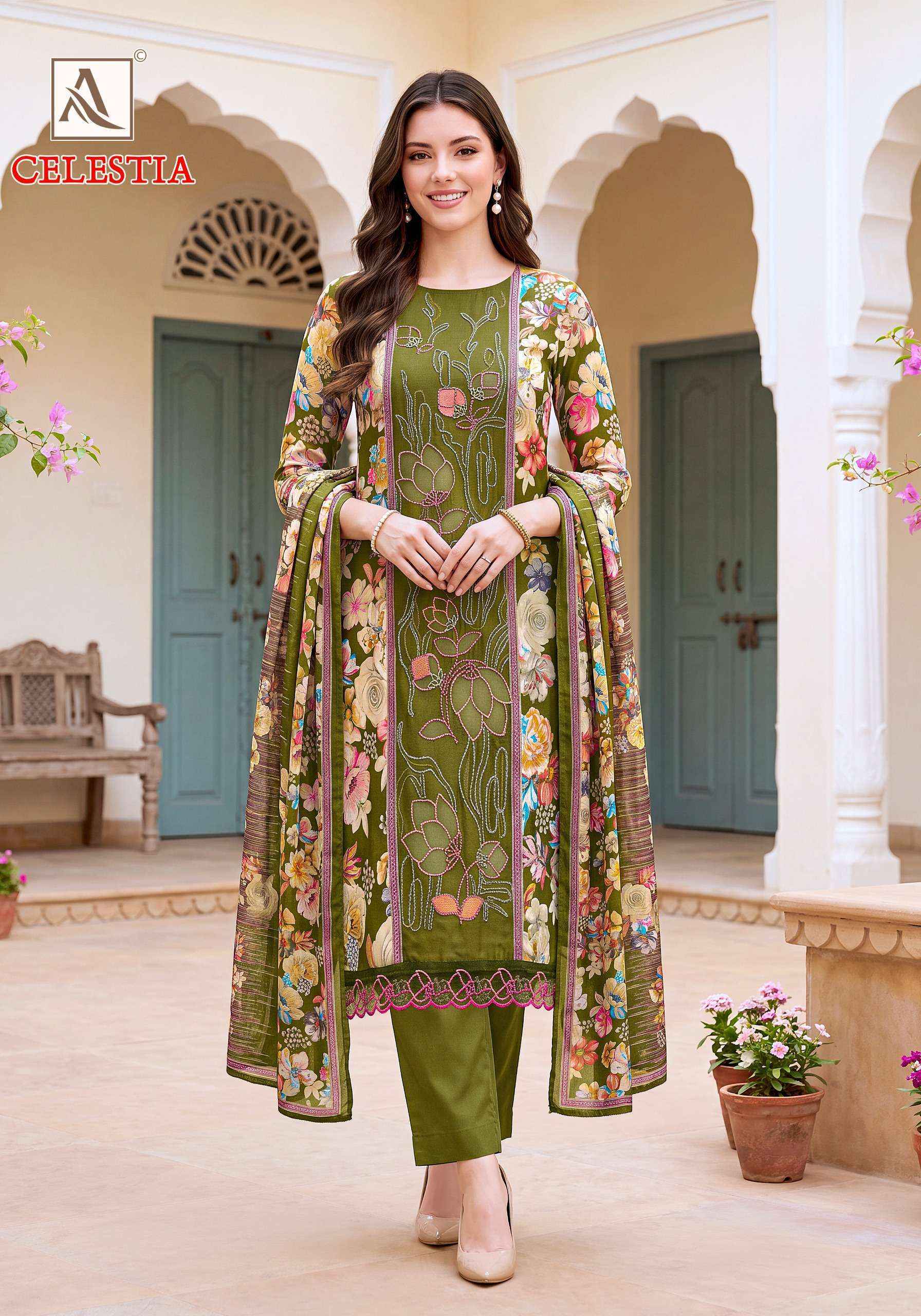 Alok Celestia Viscose Dress Material 6 pcs Catalogue