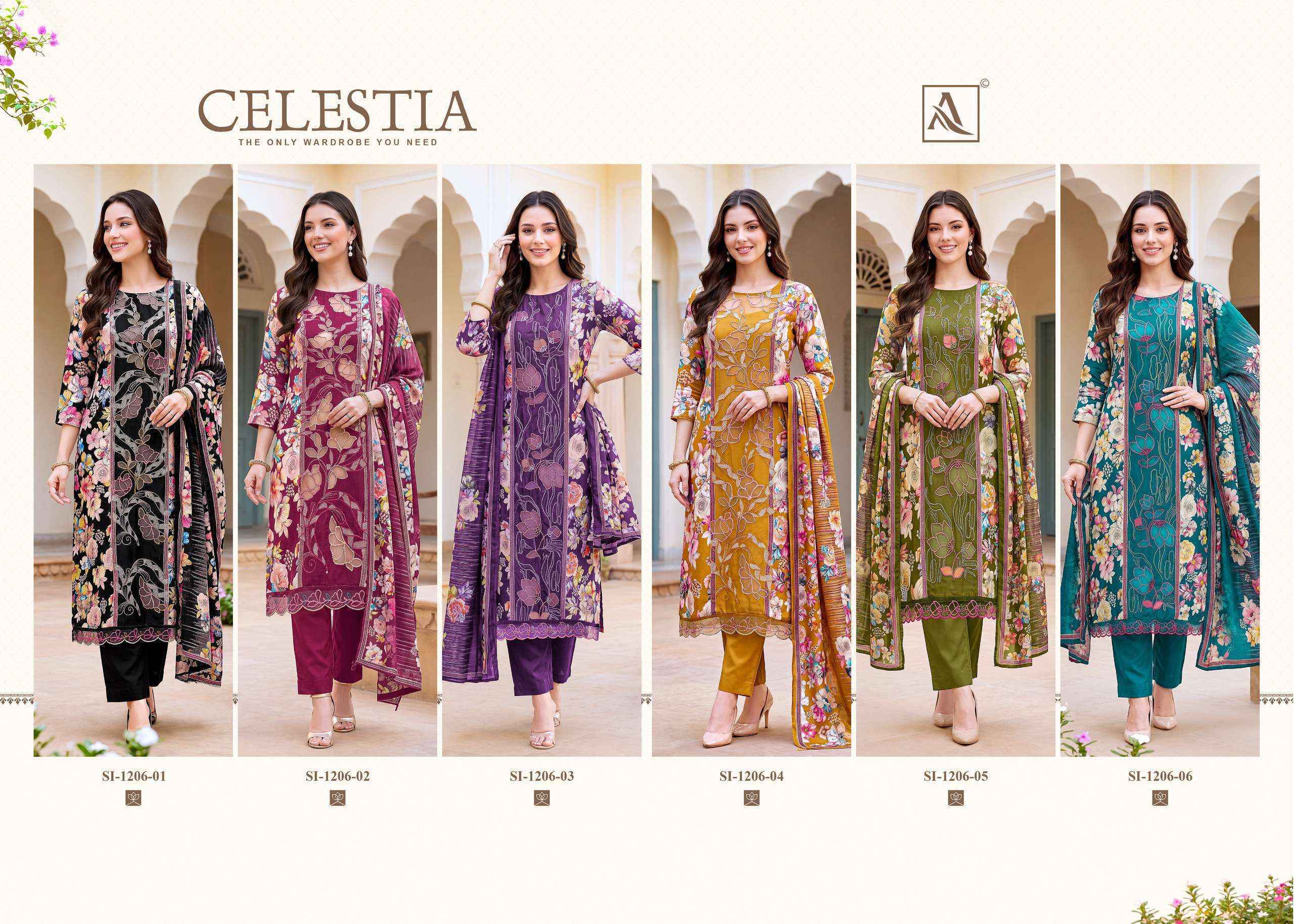 Alok Celestia Viscose Dress Material 6 pcs Catalogue