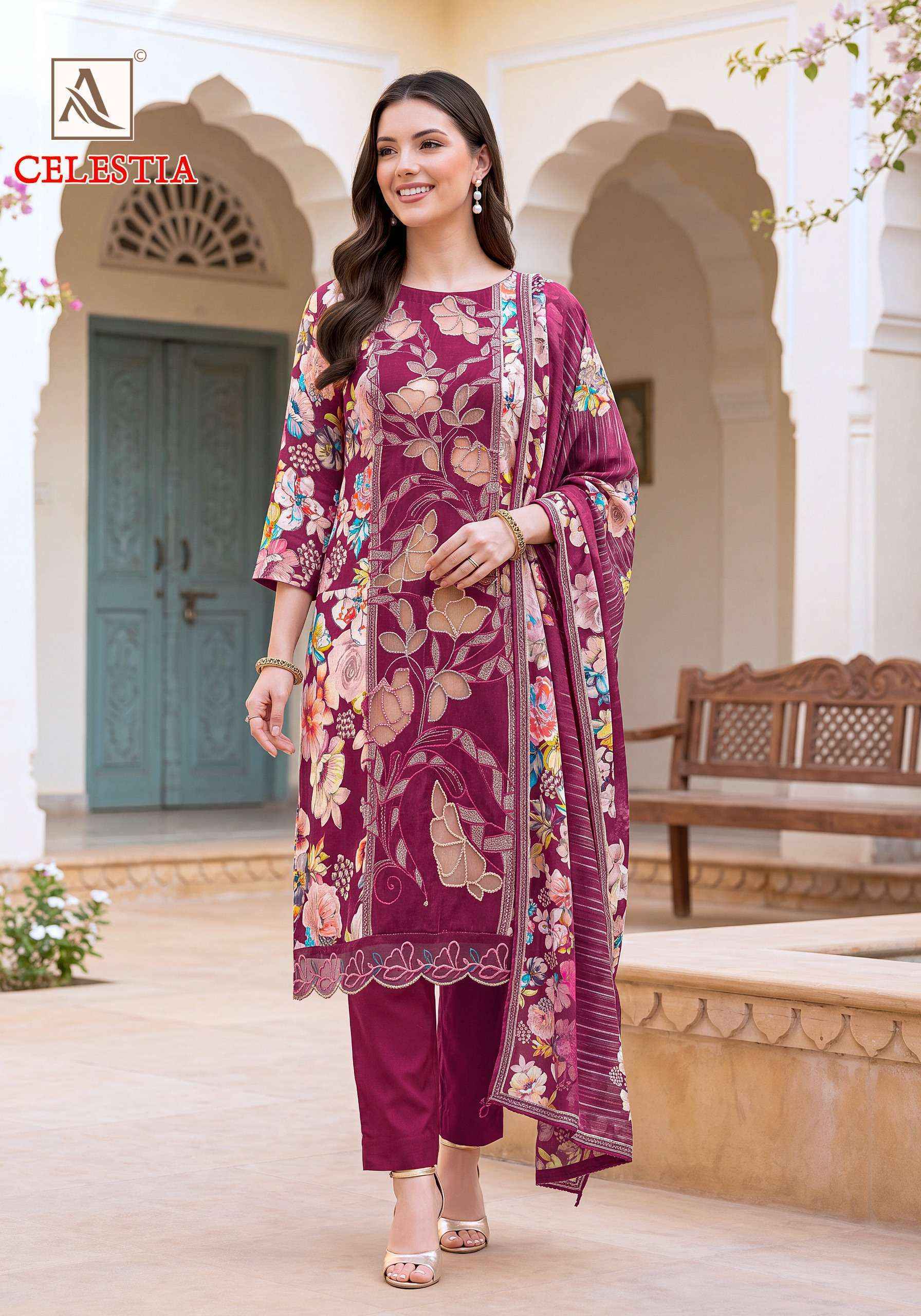 Alok Celestia Viscose Dress Material 6 pcs Catalogue