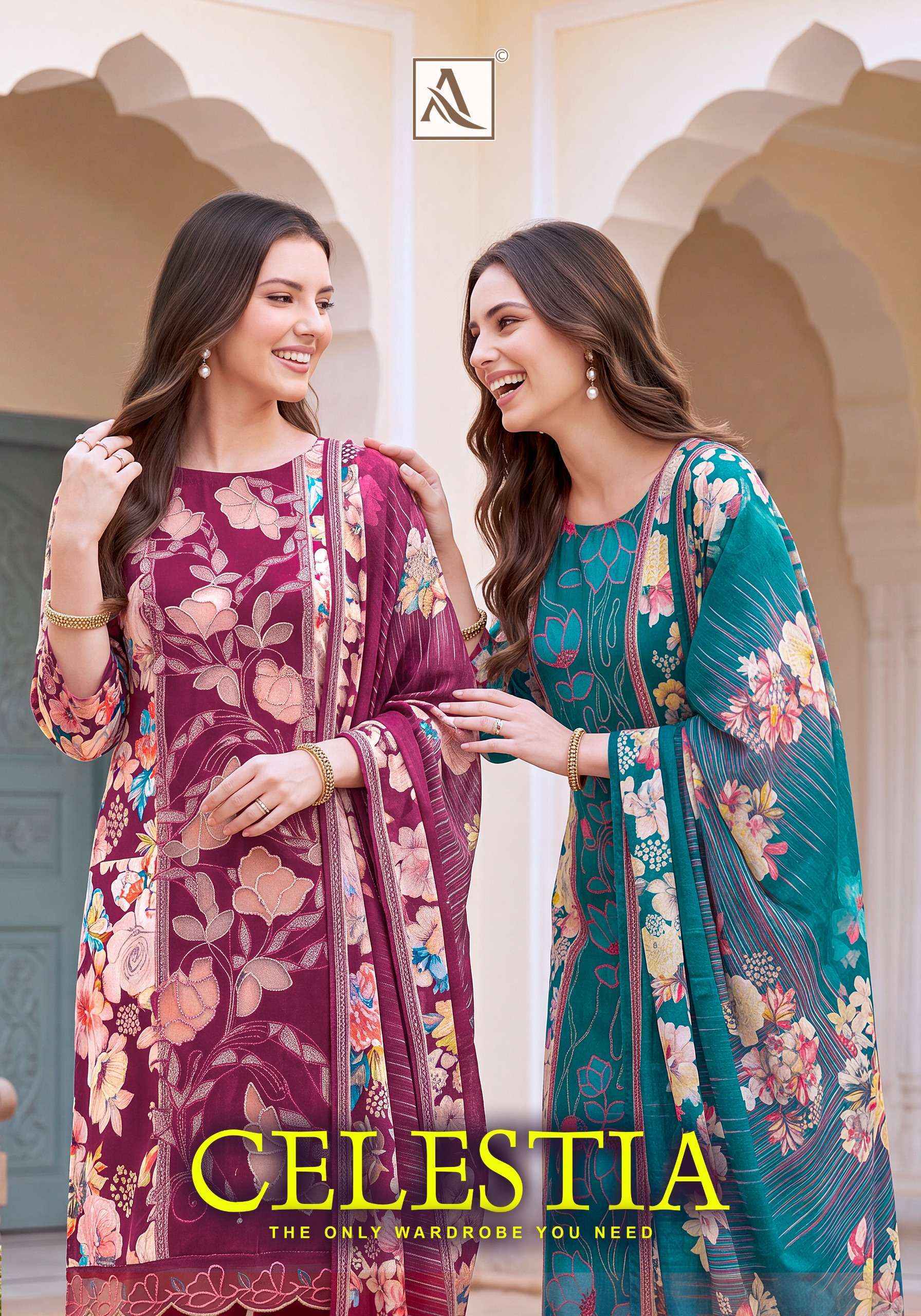 Alok Celestia Viscose Dress Material 6 pcs Catalogue