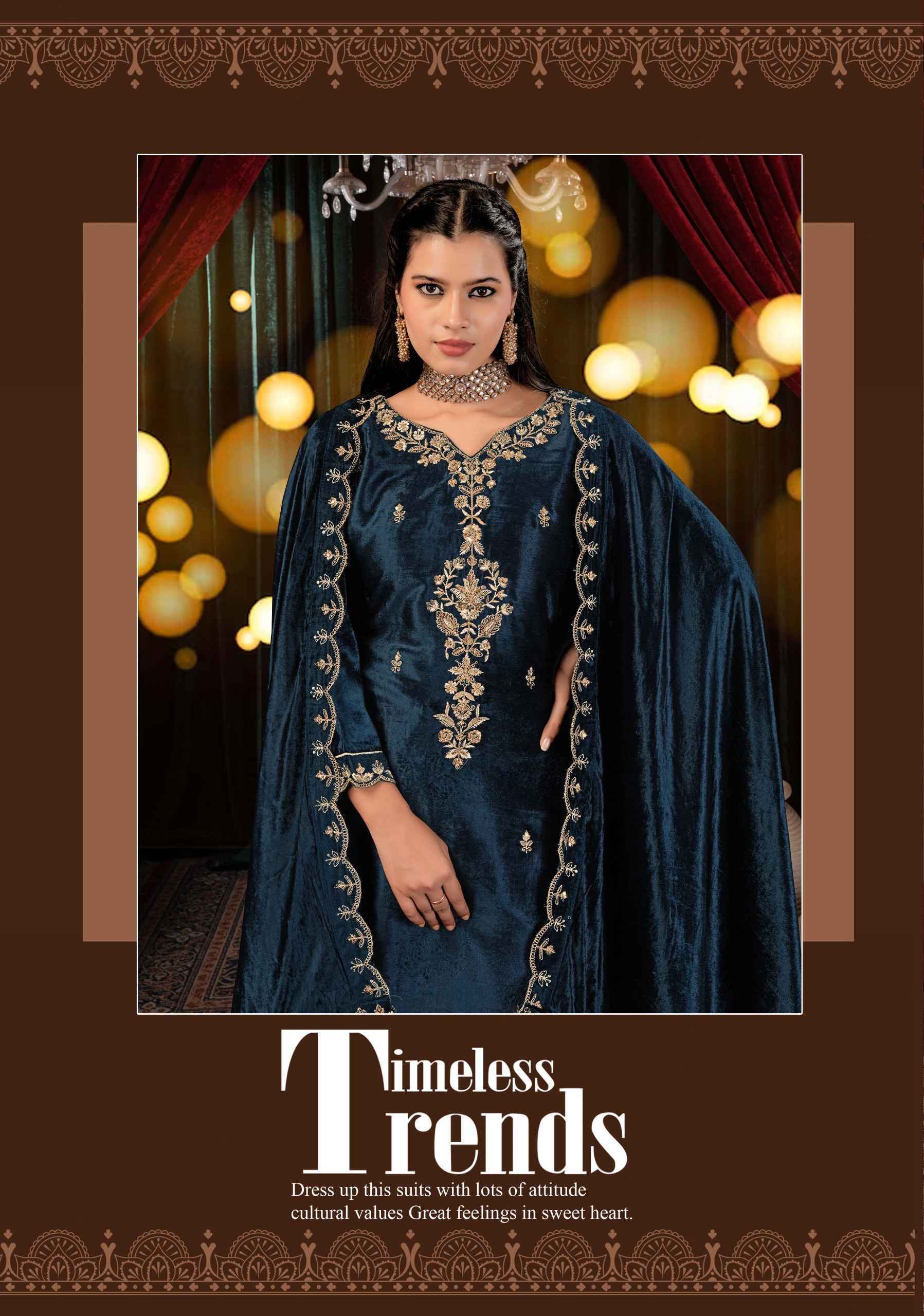 Alok Dazy Viscose Velvet Dress Material 4 pcs Catalog | Surat Wholesale Market