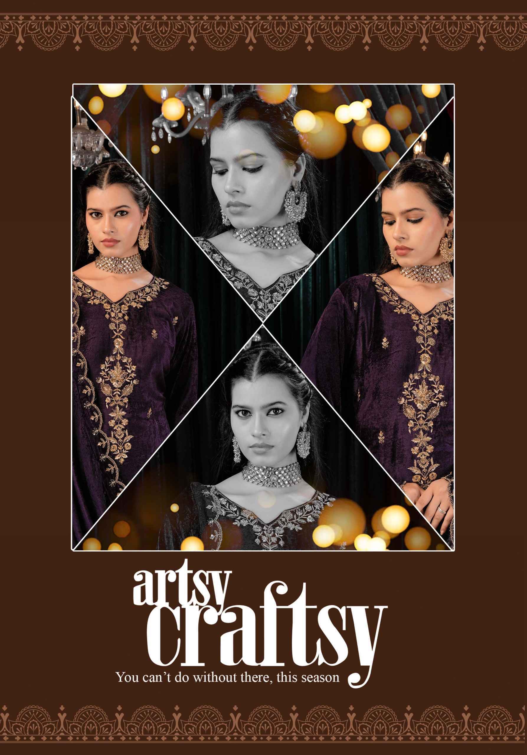 Alok Dazy Viscose Velvet Dress Material 4 pcs Catalog | Surat Wholesale Market