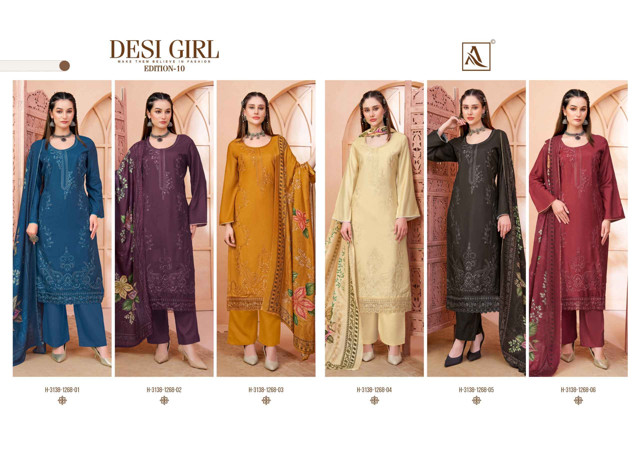 Alok Desi Girl Edition 10 Viscose Maslin Dress Material 6 pcs Catalog | Wholesale Textile Market Surat, Gujarat