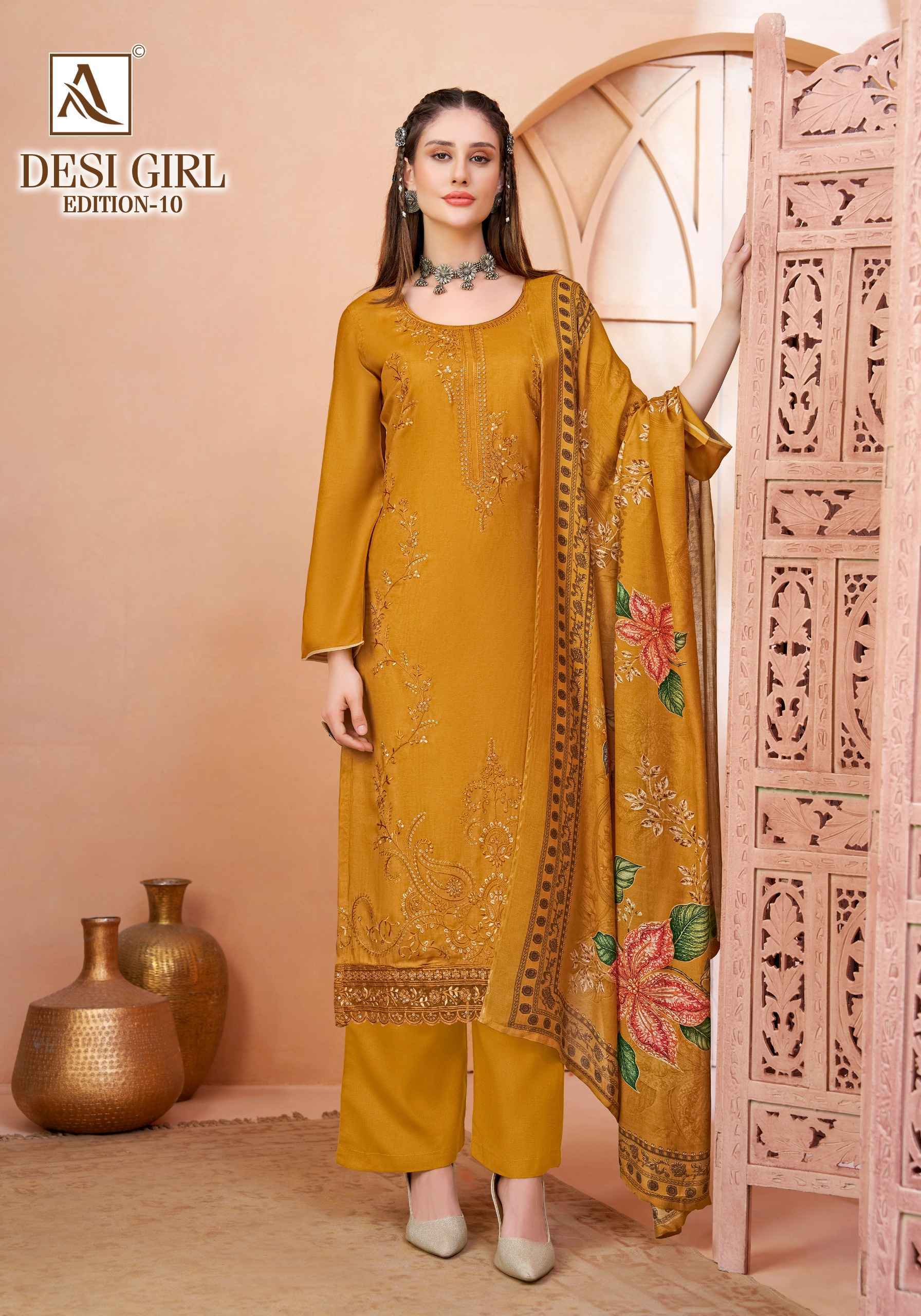 Alok Desi Girl Edition 10 Viscose Maslin Dress Material 6 pcs Catalog | Wholesale Textile Market Surat, Gujarat