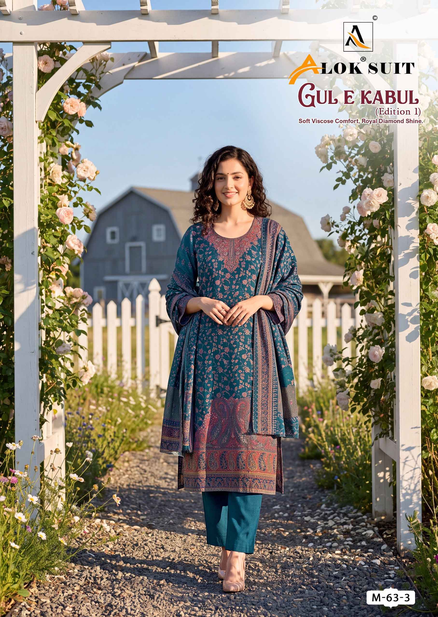 Alok Gul E Kabul Edition 1 Viscose Dress Material 6 pcs Catalog | Wholesale Market Surat