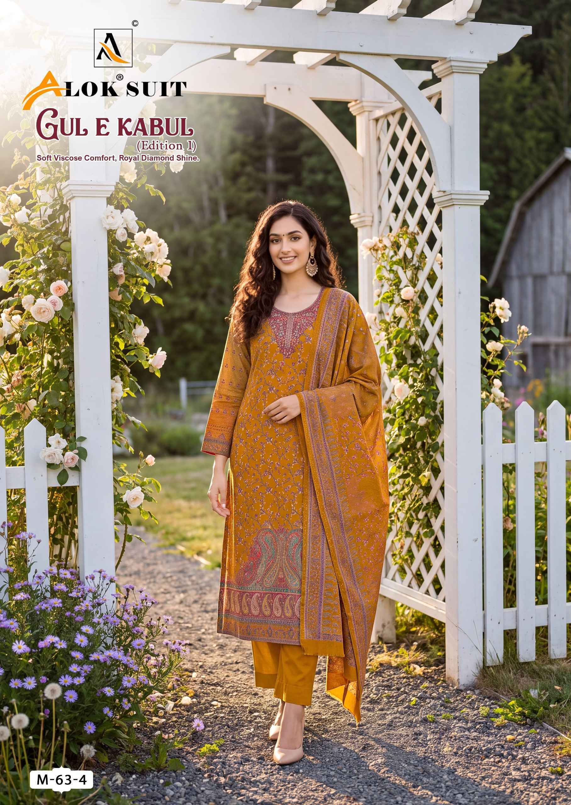 Alok Gul E Kabul Edition 1 Viscose Dress Material 6 pcs Catalog | Wholesale Market Surat