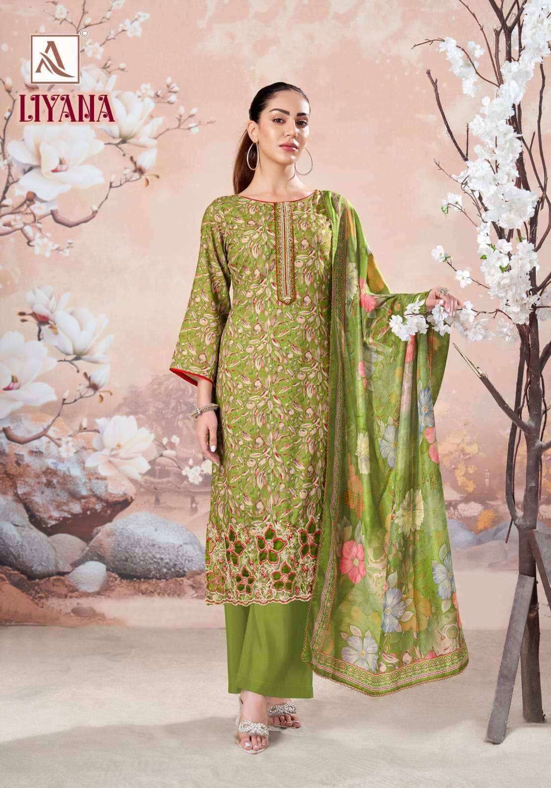 Alok Liyana Cambric Cotton Dress Material 4 pcs Catalog | Wholesale Factory