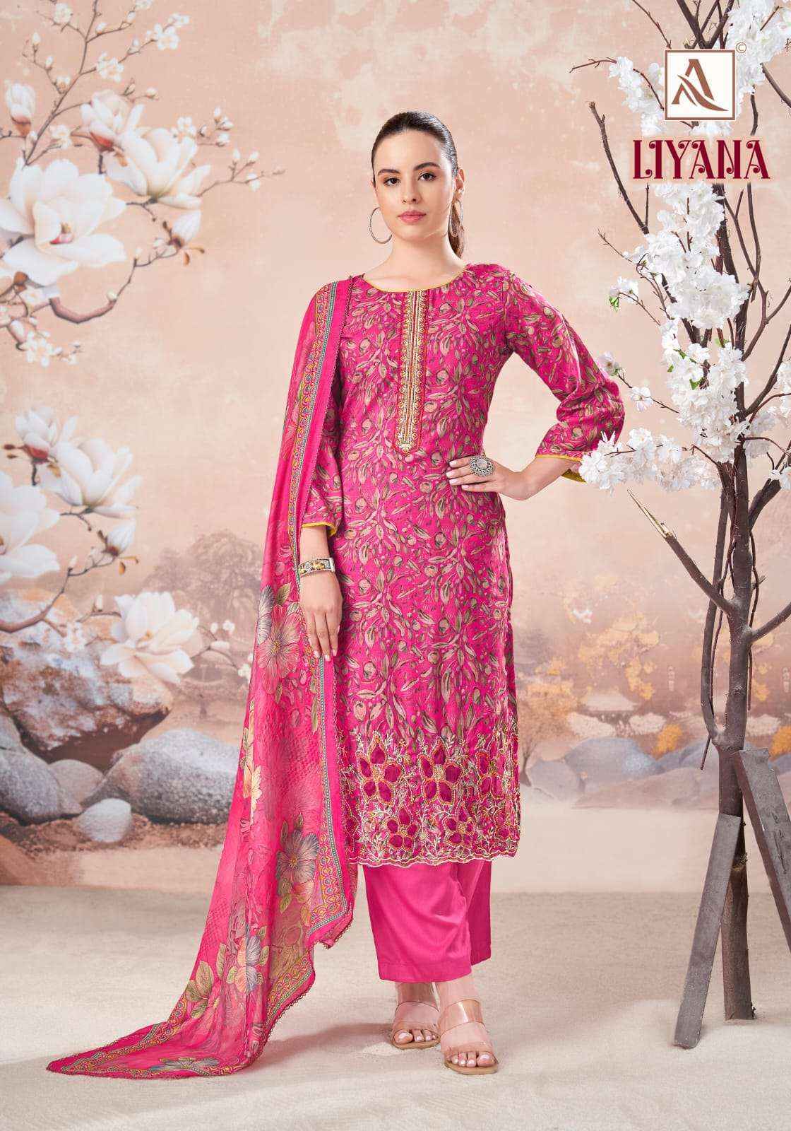 Alok Liyana Cambric Cotton Dress Material 4 pcs Catalog | Wholesale Factory