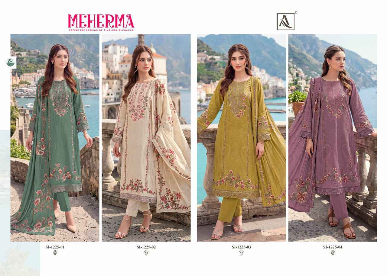 Alok Meherma Viscose Maslin Dress Material 4 pcs Catalog