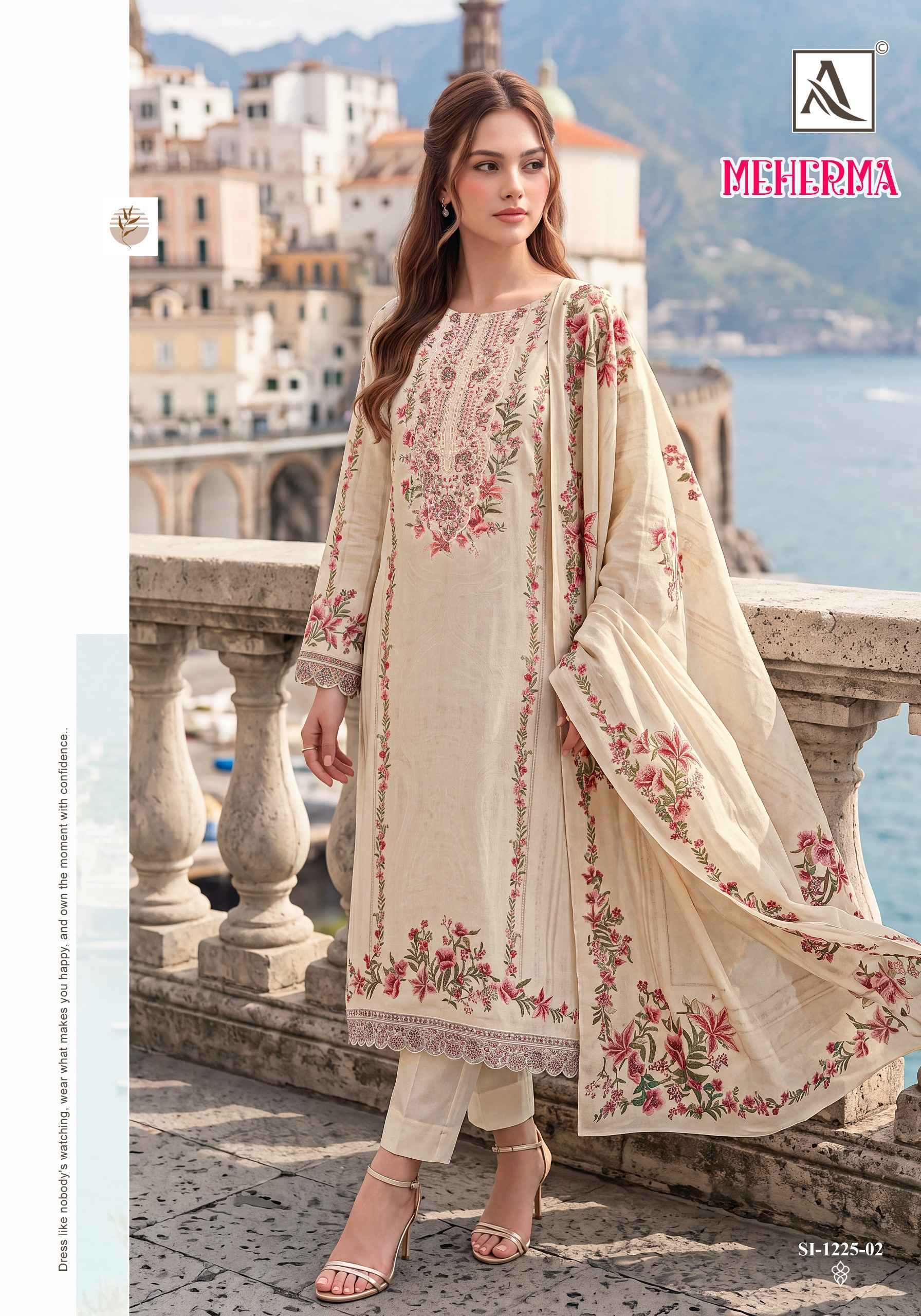 Alok Meherma Viscose Maslin Dress Material 4 pcs Catalog