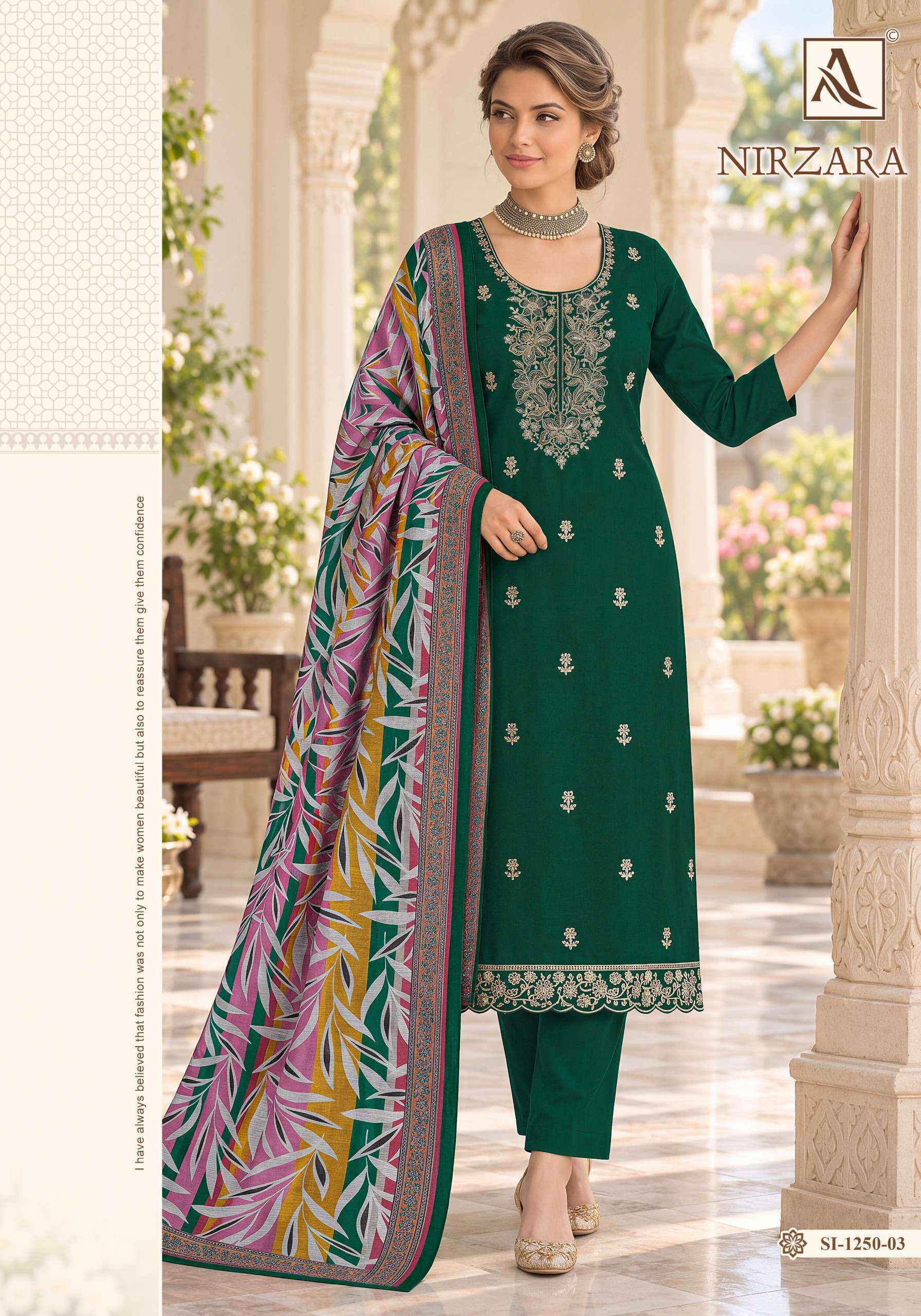 Alok Nirzara Jam Cotton Dress Material 6 pcs Catalog | Surat Textile Bazaar