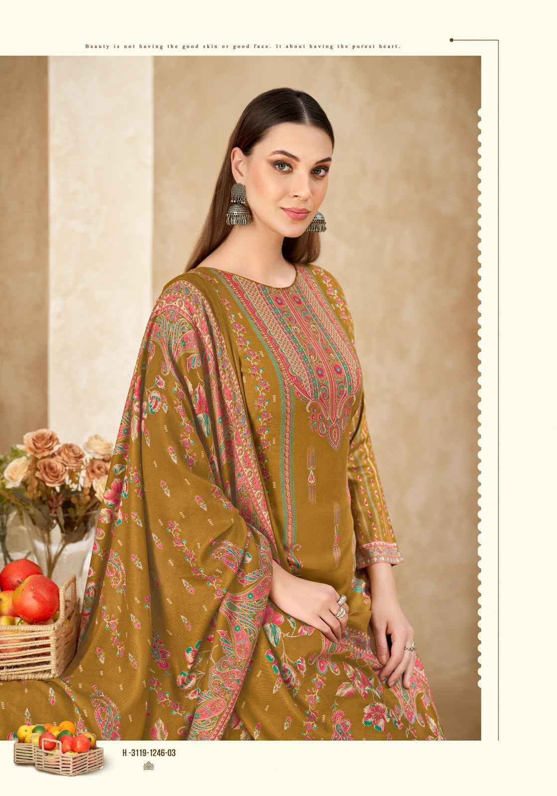 Alok Nuhira Viscose Pashmina Dress Material 6 pcs Catalogue | Surat Wholesaler