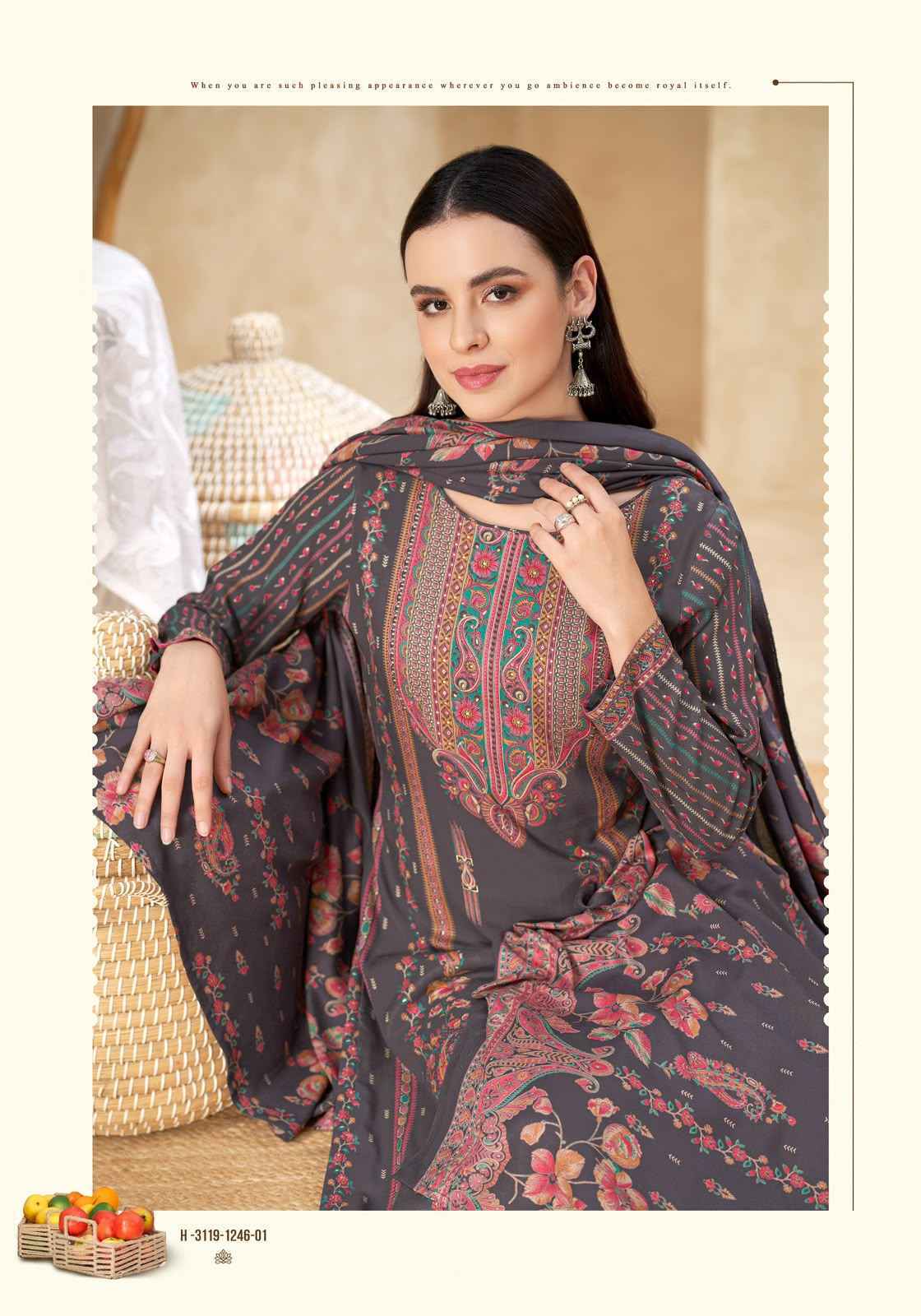 Alok Nuhira Viscose Pashmina Dress Material 6 pcs Catalogue | Surat Wholesaler