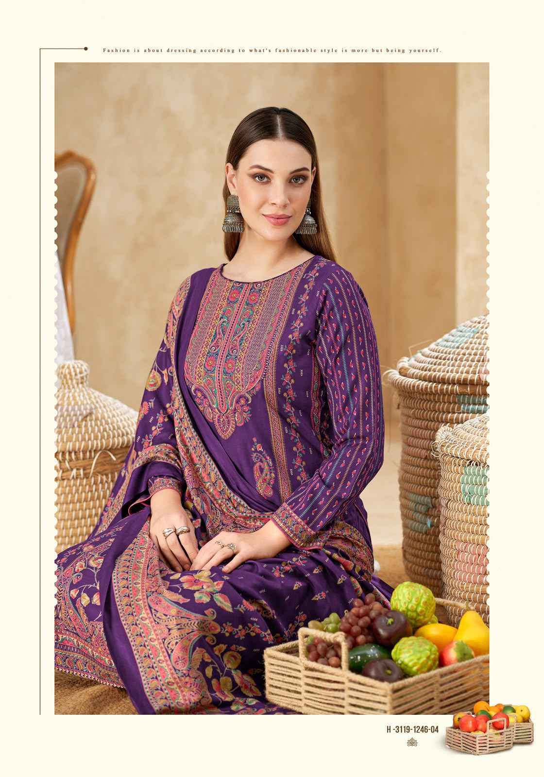 Alok Nuhira Viscose Pashmina Dress Material 6 pcs Catalogue | Surat Wholesaler