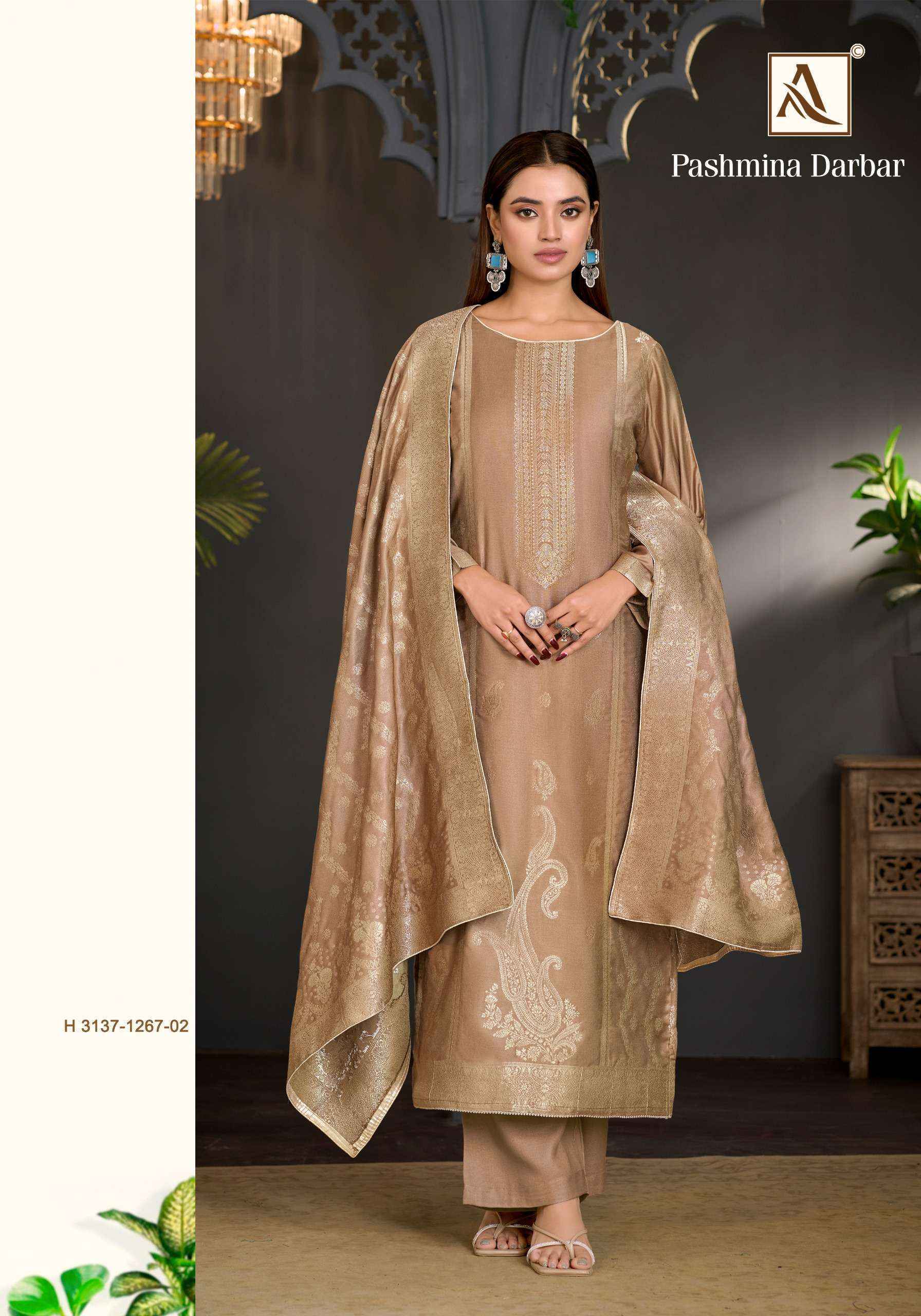 Alok Pashmina Darbar Pashmina Dress Material 6 pcs Catalog | Surat Wholesale Shop