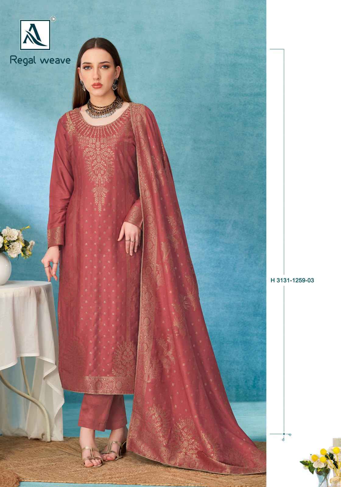 Alok Regal Weave Pashmina Dress Material 6 pcs Catalogue | Wholesale Market Surat