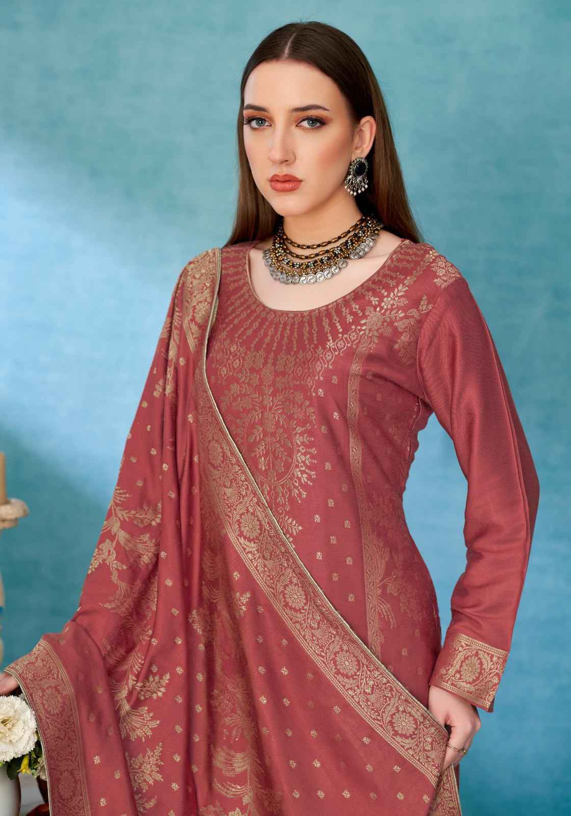 Alok Regal Weave Pashmina Dress Material 6 pcs Catalogue | Wholesale Market Surat