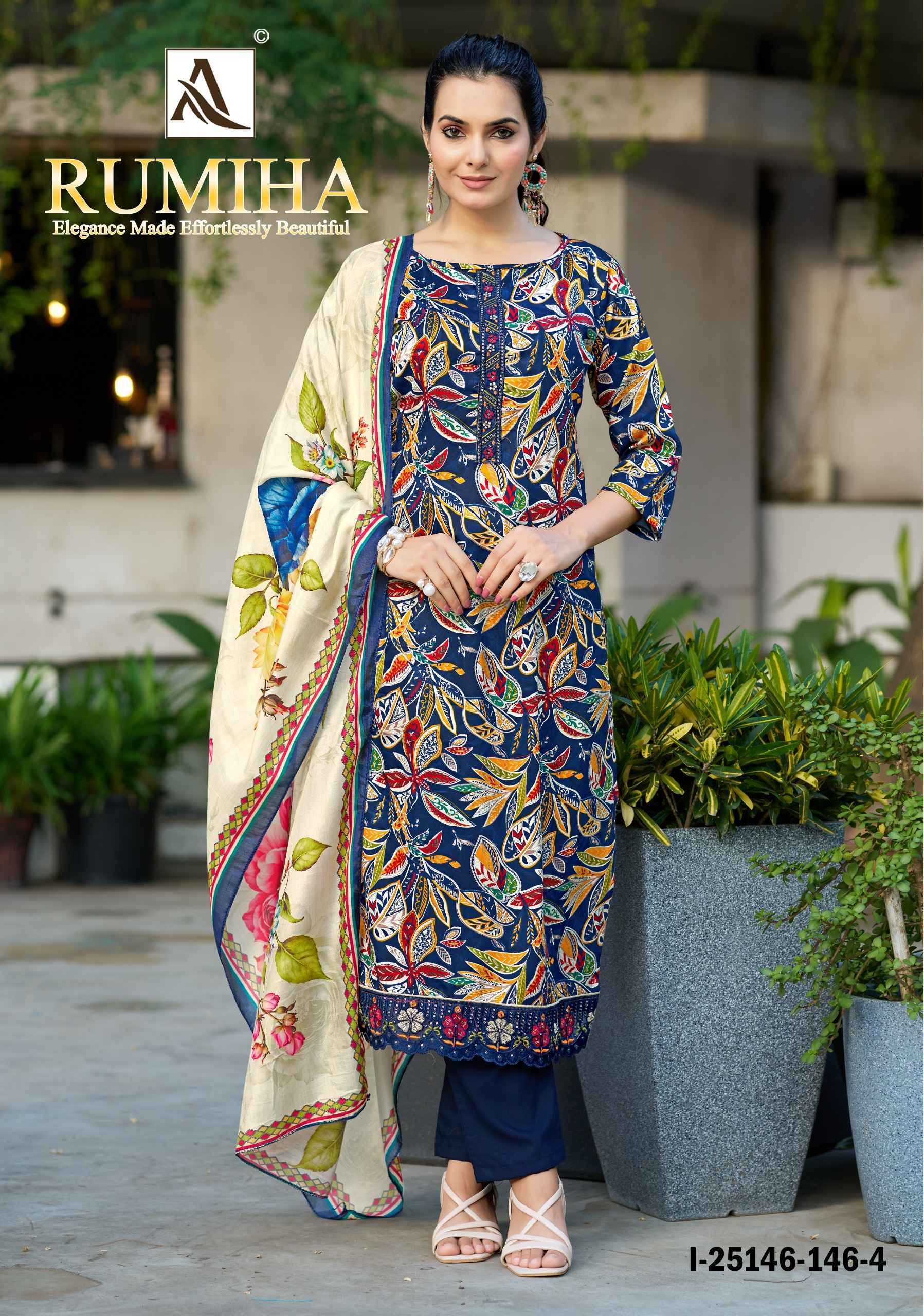 Alok Rumiha Zam Dress Material 4 pcs Catalog