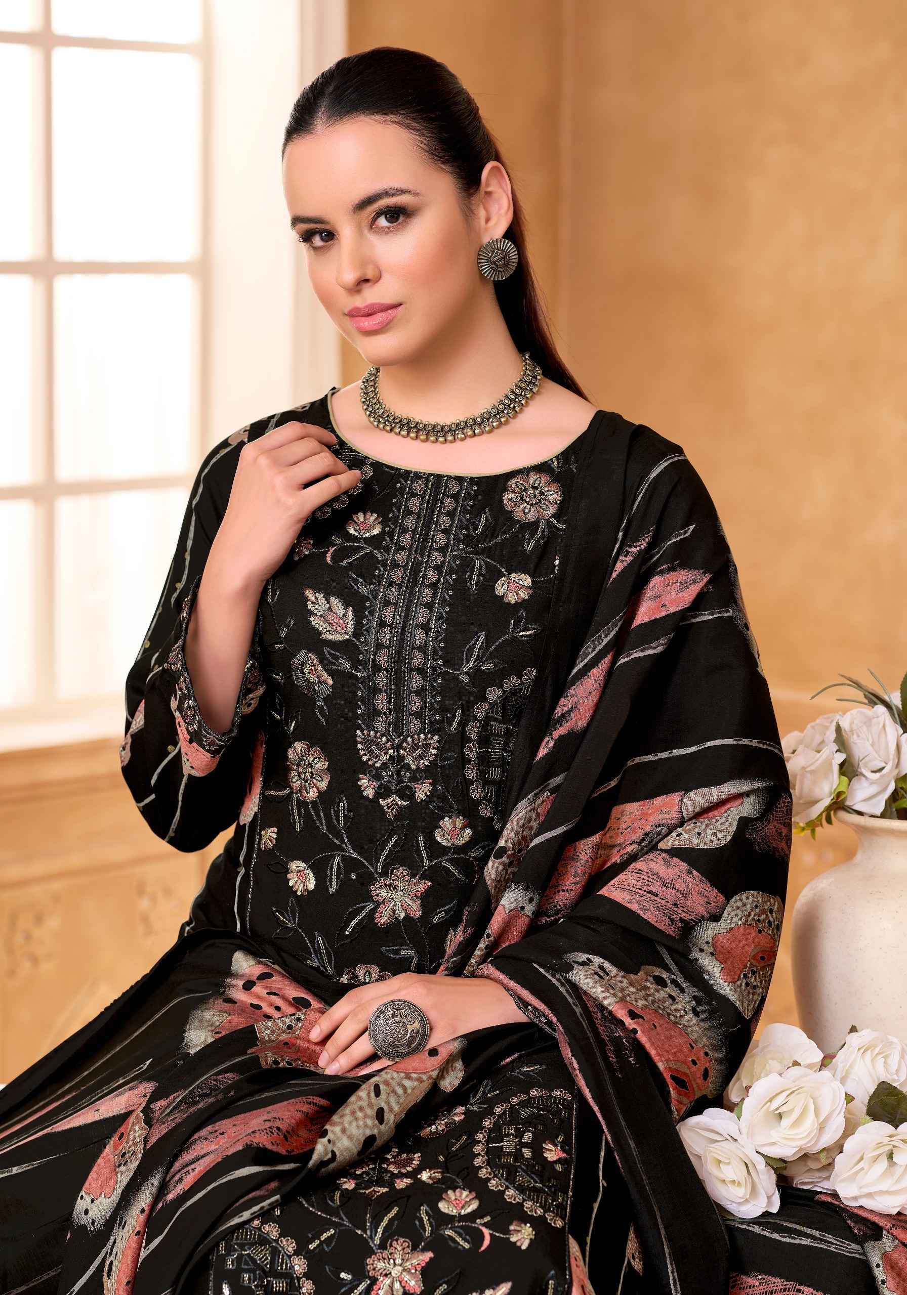 Alok Sakina Vol 8 Viscose Rayon Dress Material 6 pcs Catalog | factory direct wholesale