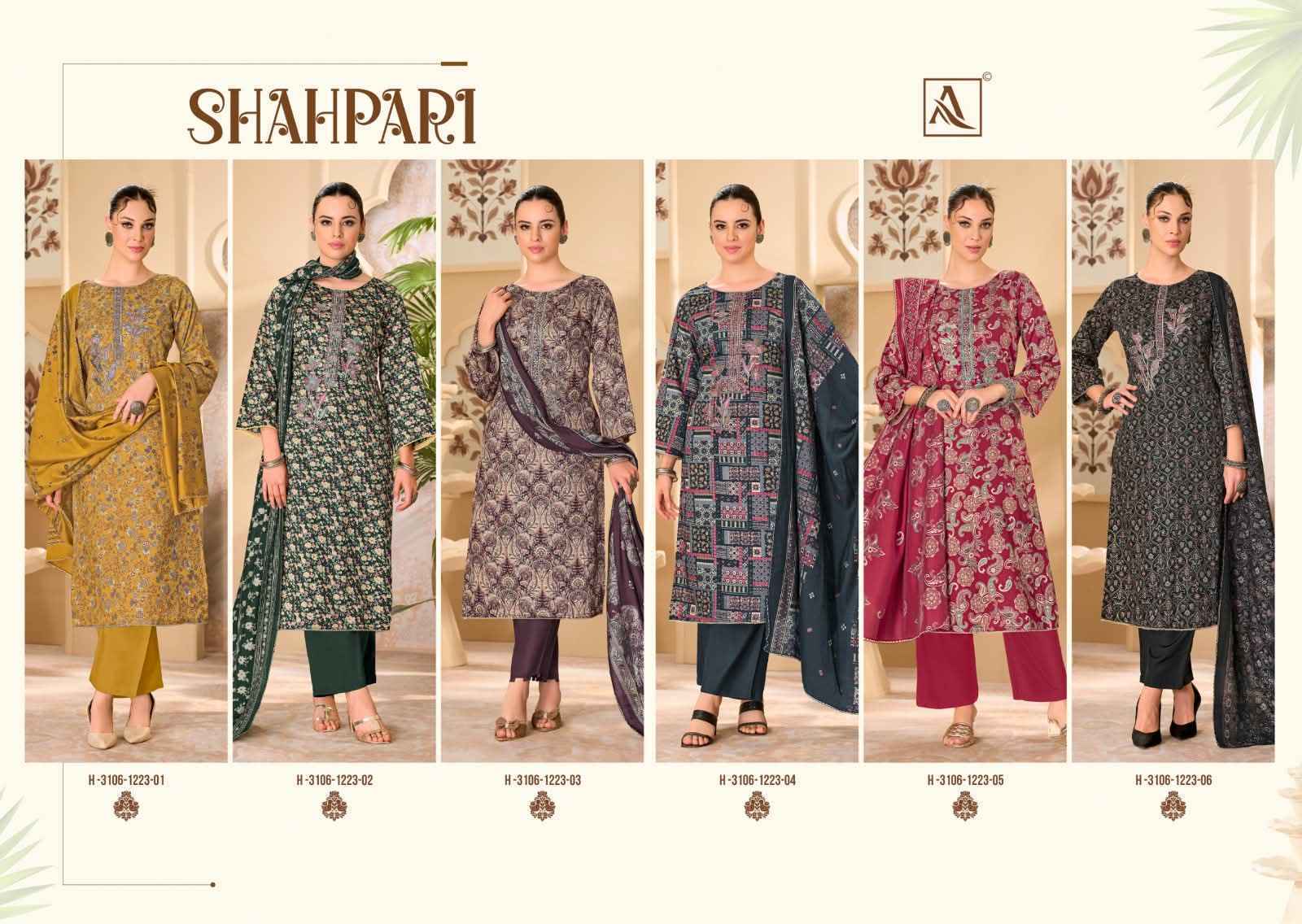 Alok Shahpari Zam Dress Material 6 pcs Catalog 
