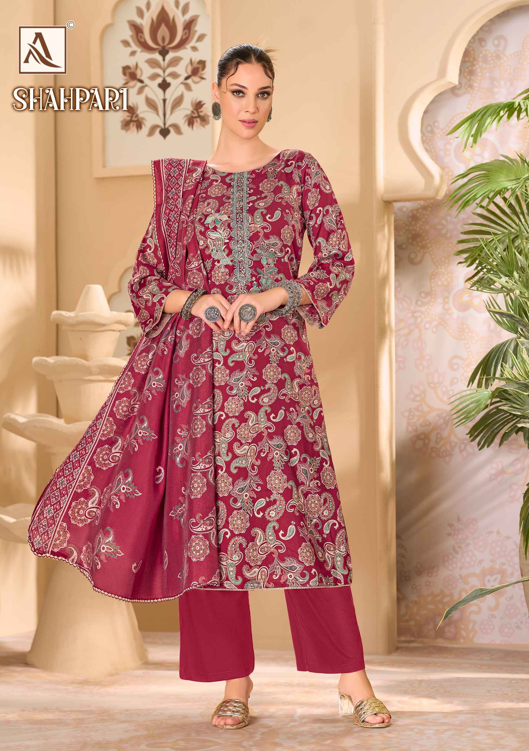 Alok Shahpari Zam Dress Material 6 pcs Catalog 