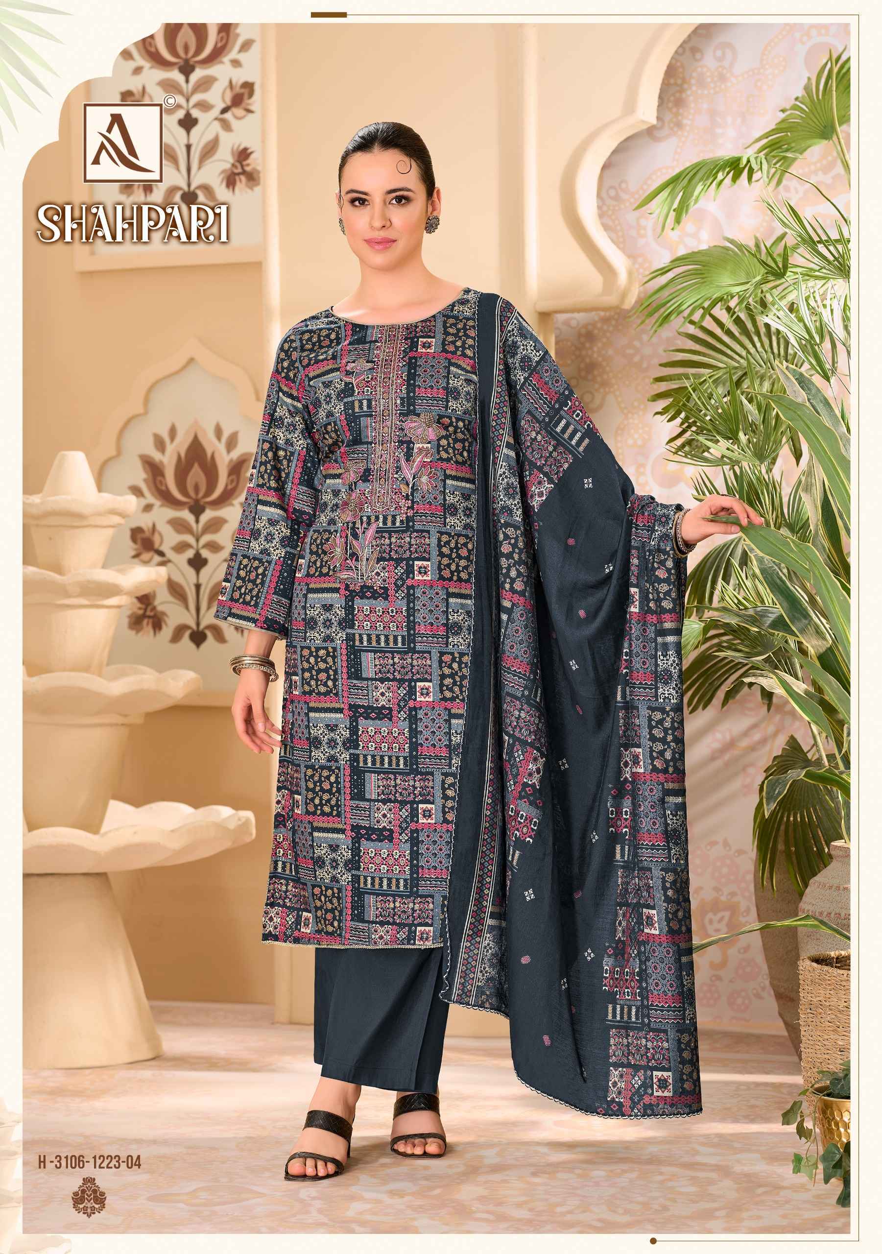 Alok Shahpari Zam Dress Material 6 pcs Catalog 