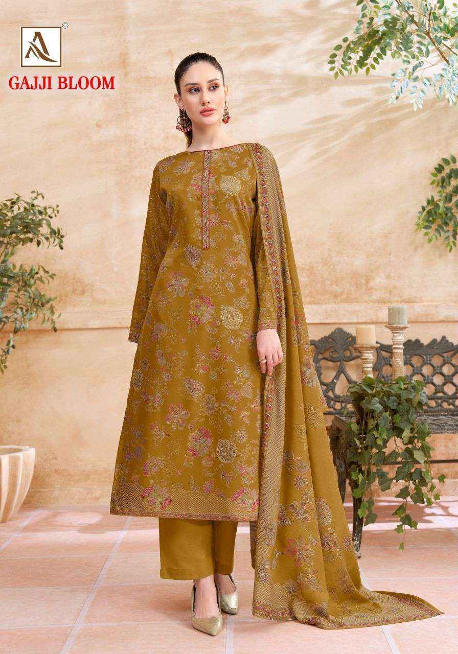 Alok Suit Gajji Bloom Viscose Pashmina Salwar Suits 6 Pcs Catalog