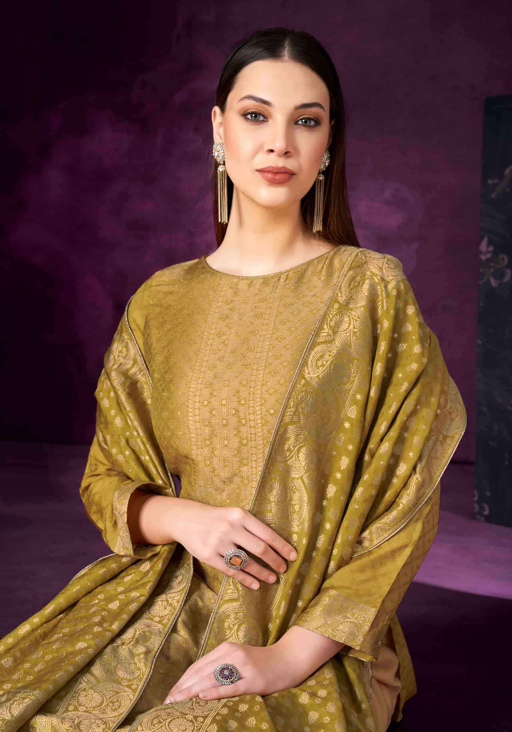 Alok Suit Hum Safar Edition 9 Designer Jacquard Suit Catalog Dealers 6 Pcs Catalog 