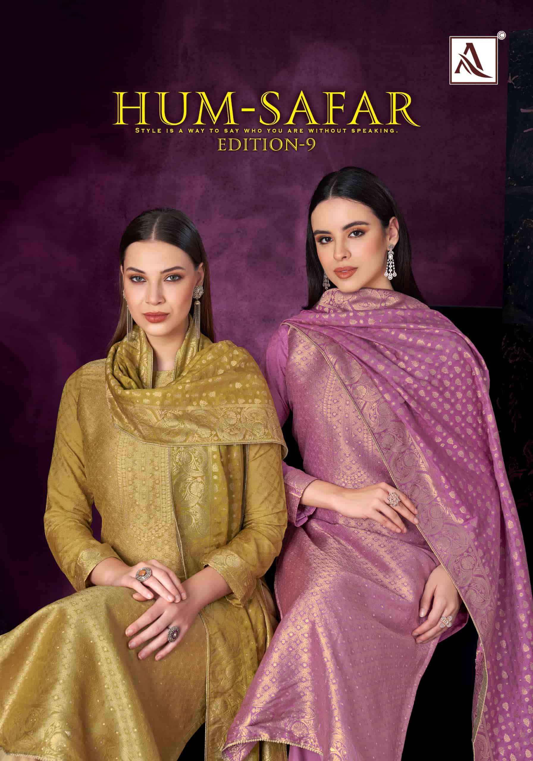 Alok Suit Hum Safar Edition 9 Designer Jacquard Suit Catalog Dealers 6 Pcs Catalog 