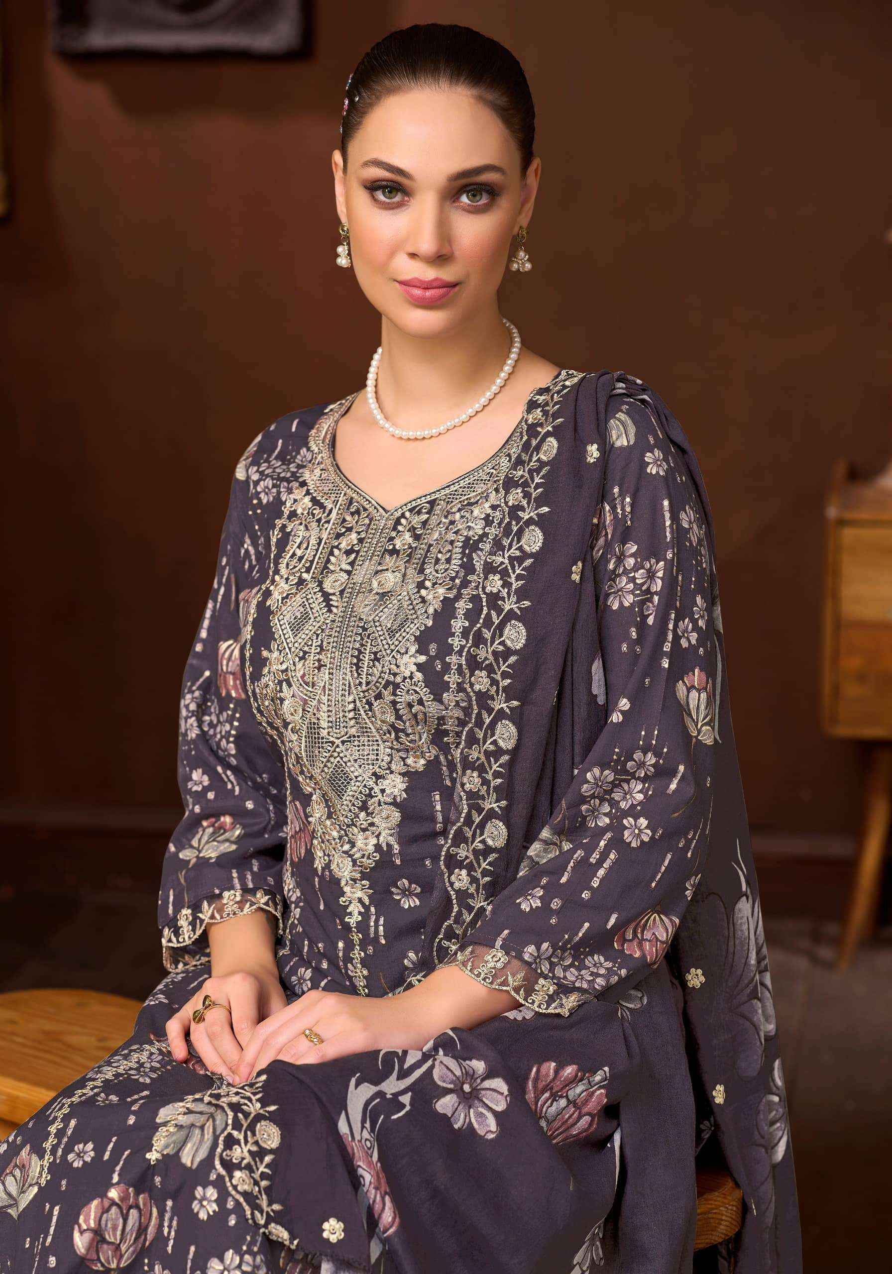 Alok Suit Mushk Kaleem Pure Cambric Dress Material 6 Pcs Catalog