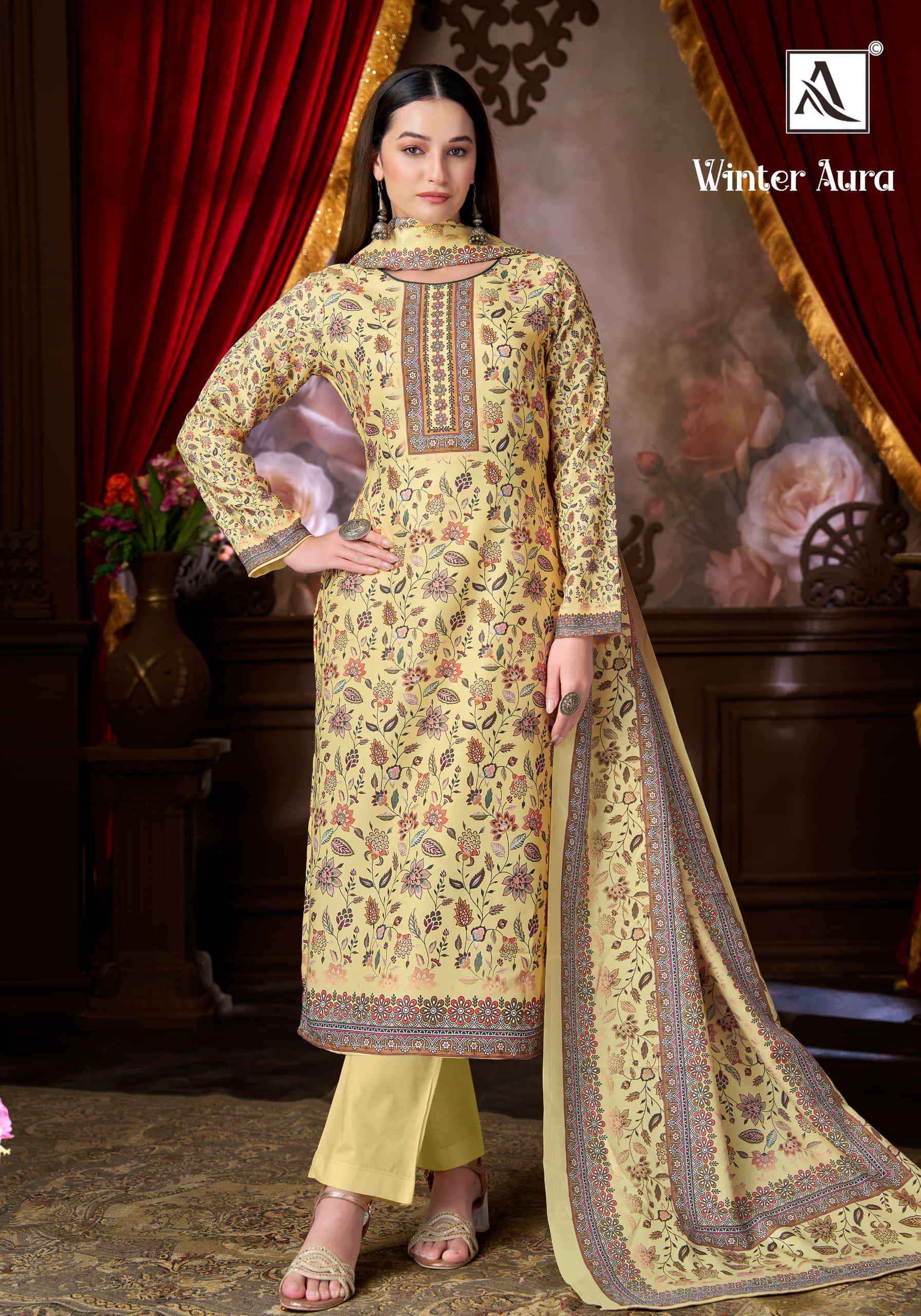 Alok Suit Winter Aura Winter Salwar Suit 6 Pcs Catalog | Wholesale Website