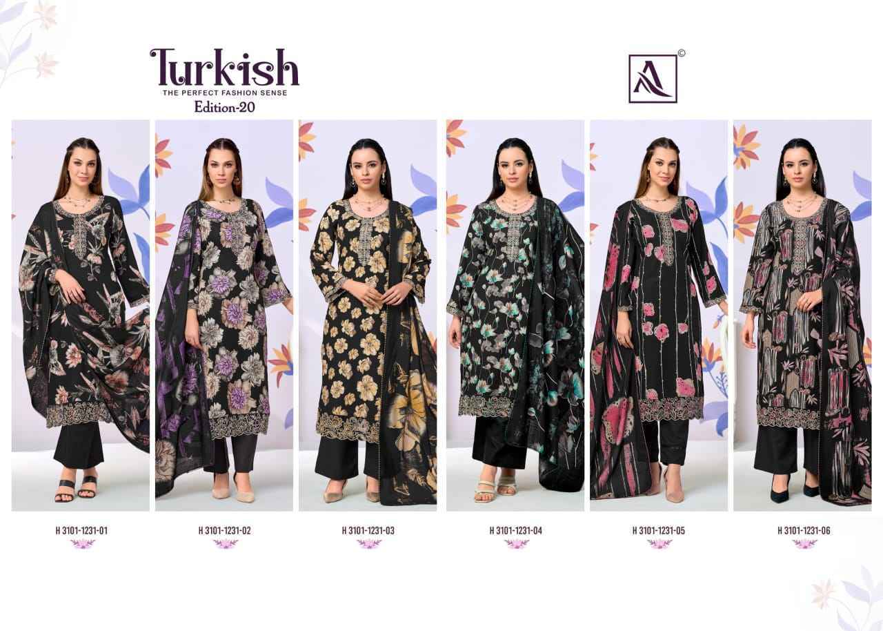 Alok Turkish Edition 20 Reyon Dress Material 6 pcs Catalog | Wholesale Market Surat