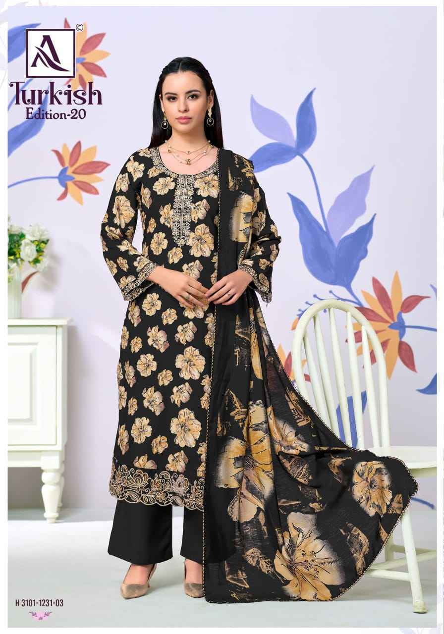 Alok Turkish Edition 20 Reyon Dress Material 6 pcs Catalog | Wholesale Market Surat
